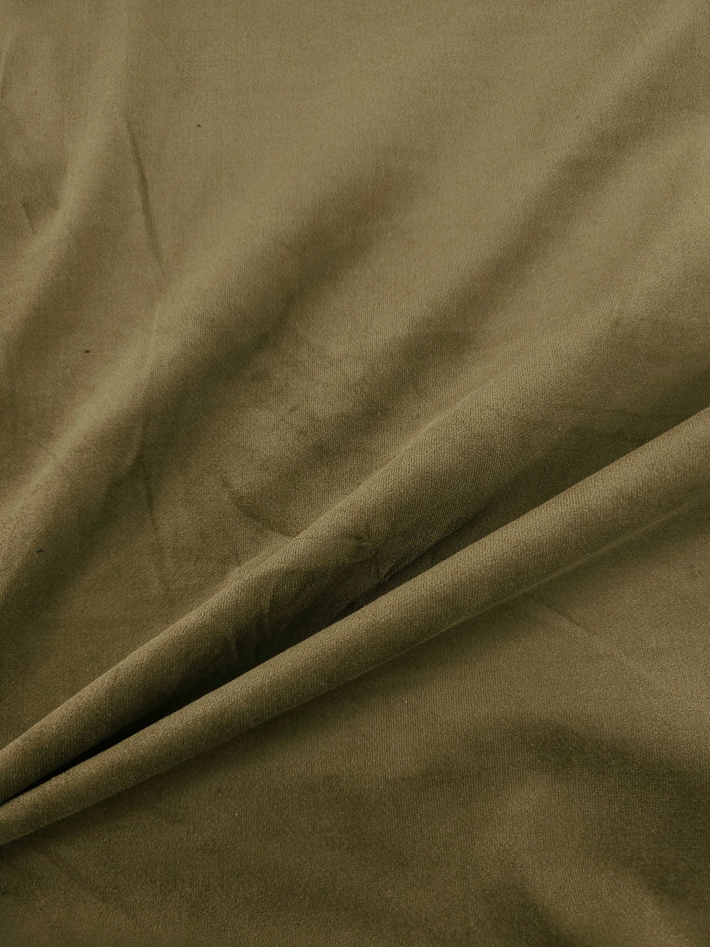 Moss Khaki Cotton Velvet