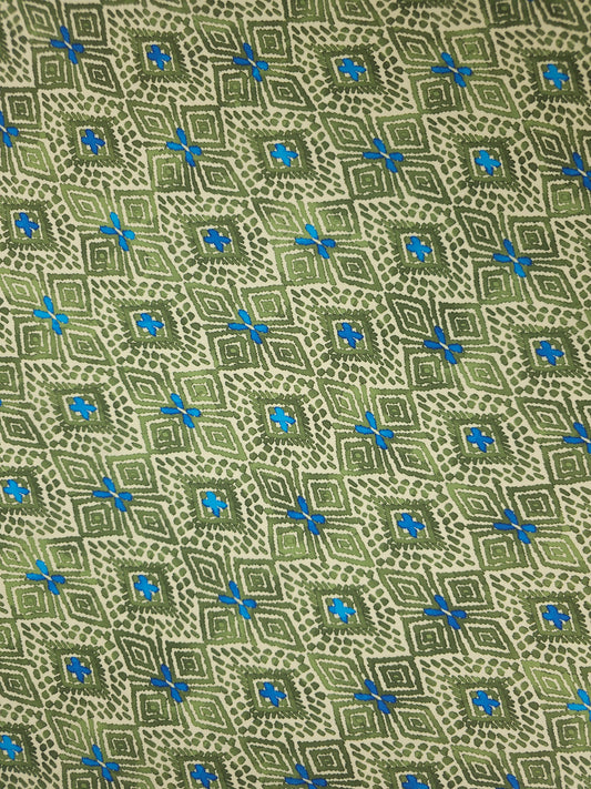 Pistachio Green Vintage Diamond Satin