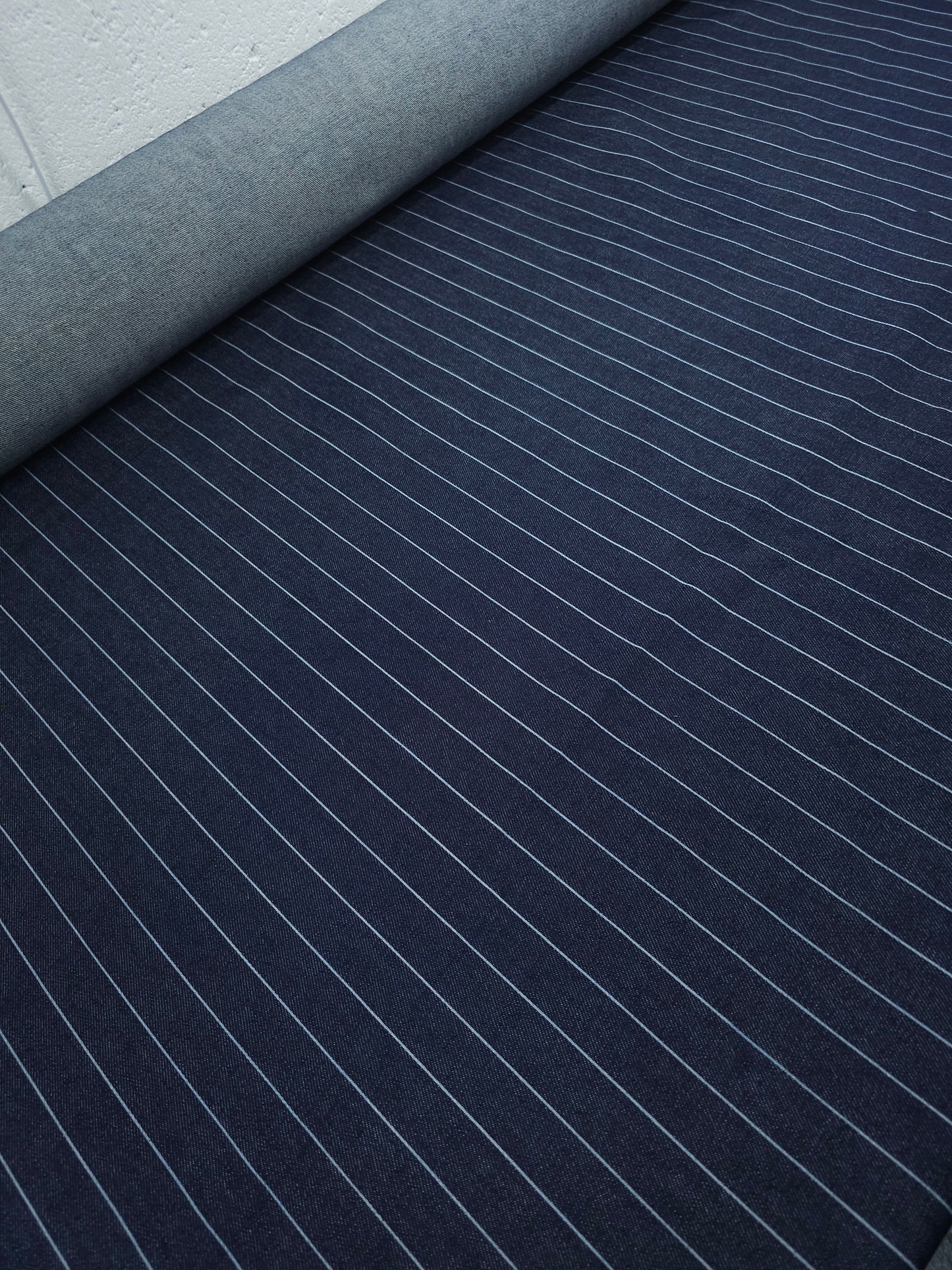 Navy/Light Blue Stripe Denim