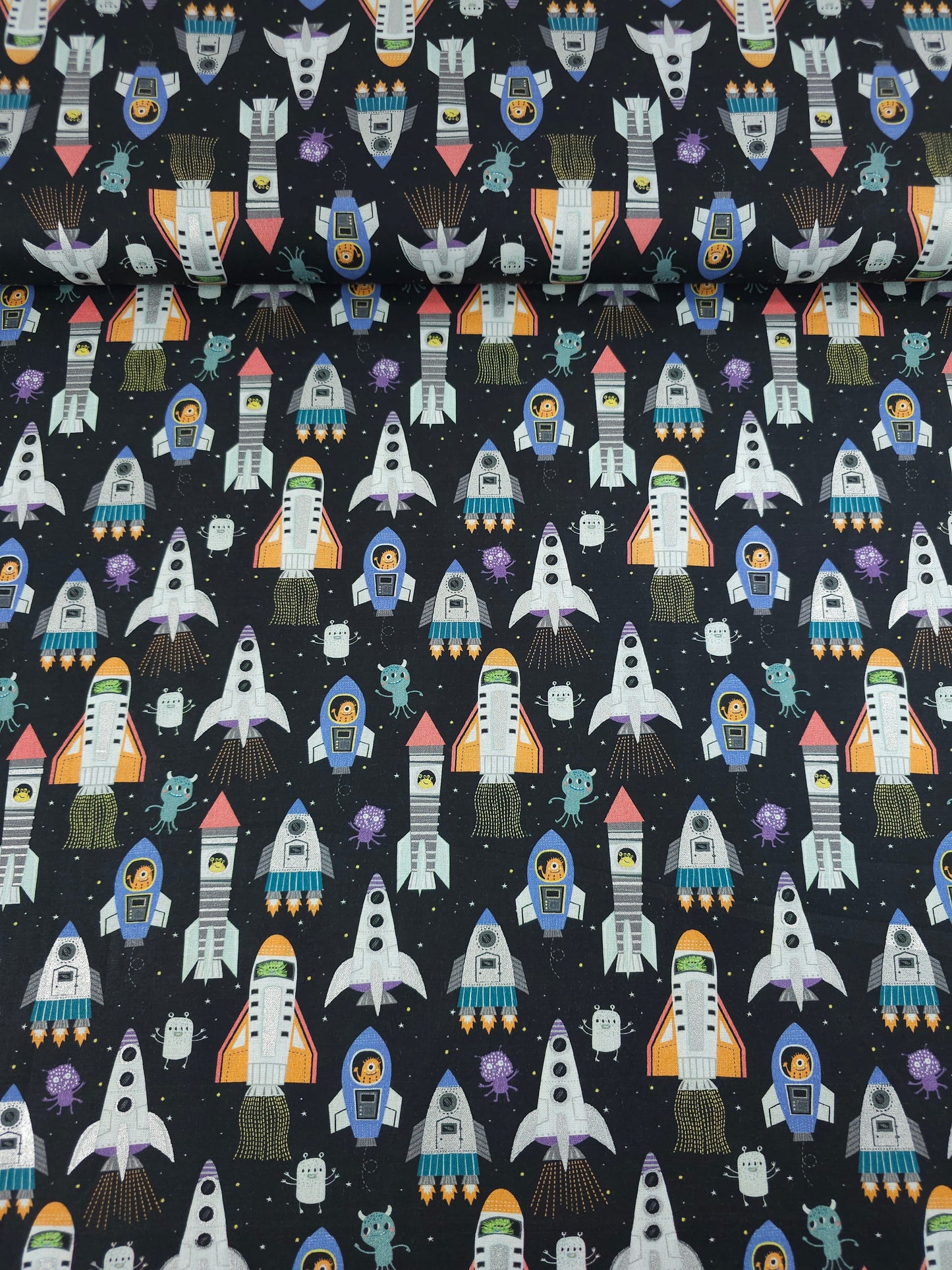 Novelty Space Rocket 100% Cotton