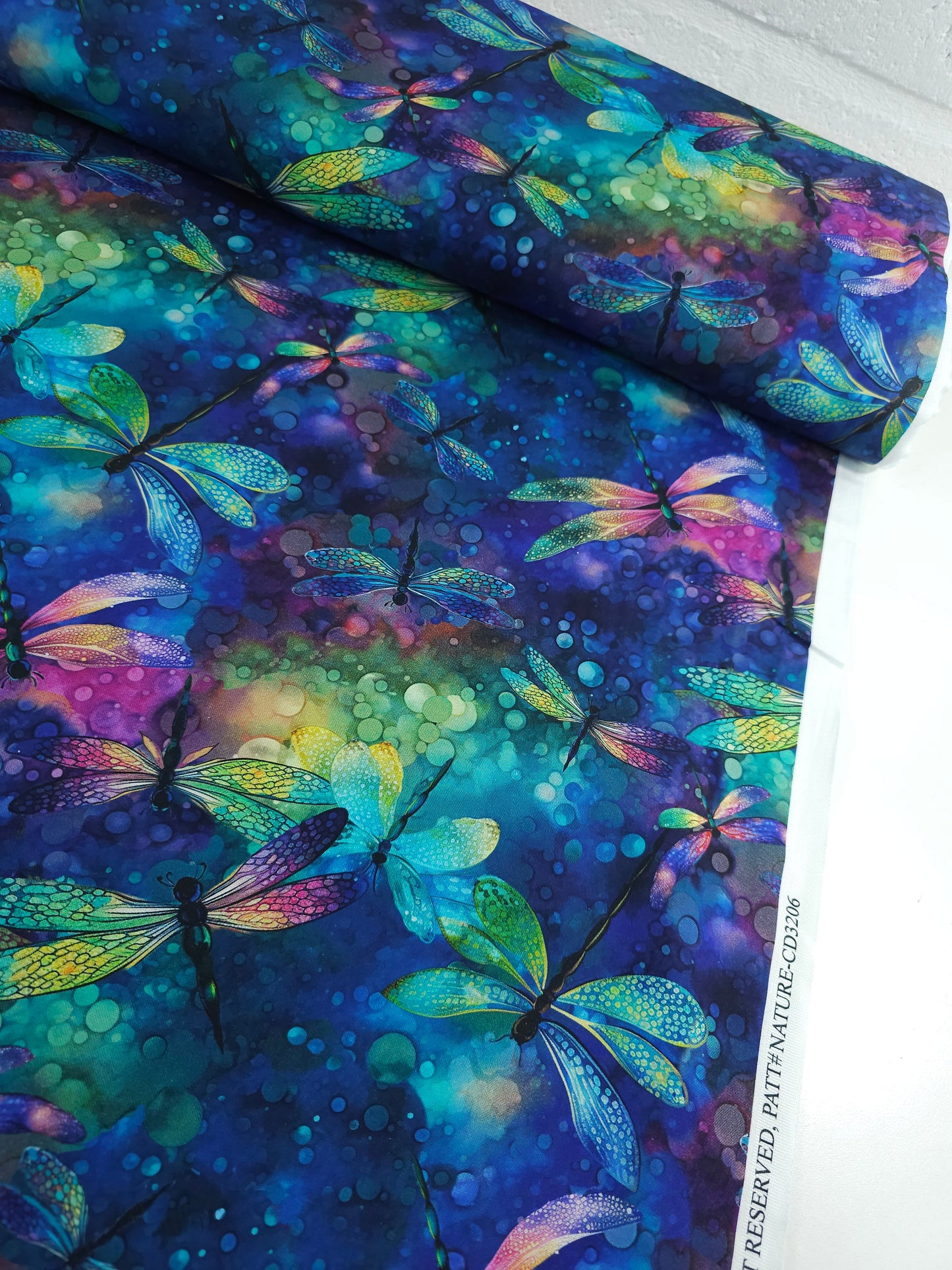 Midnight Fantasy Dragonfly 100% Cotton