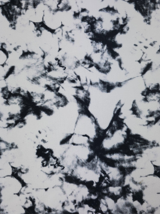 White/Black Marble Denim