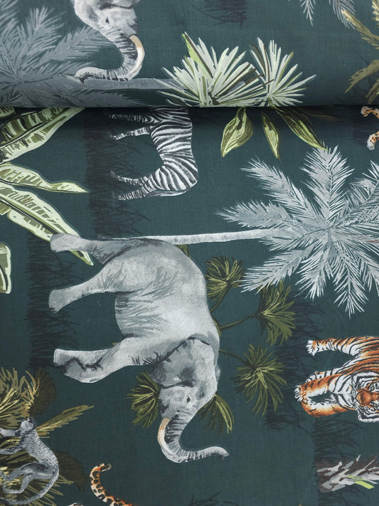 Safari Animal Palm 100% Cotton 90" *EXTRA WIDE*
