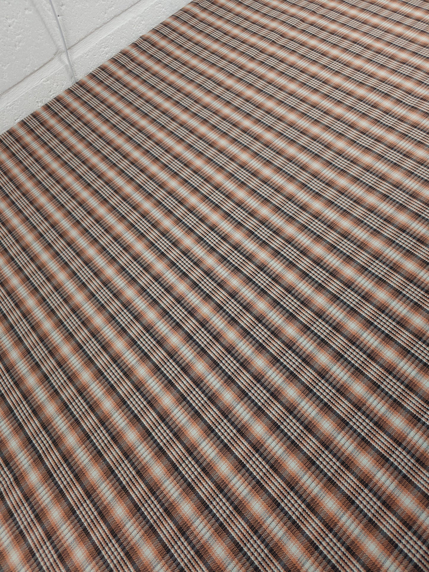 Peachy Rust Tartan Denim