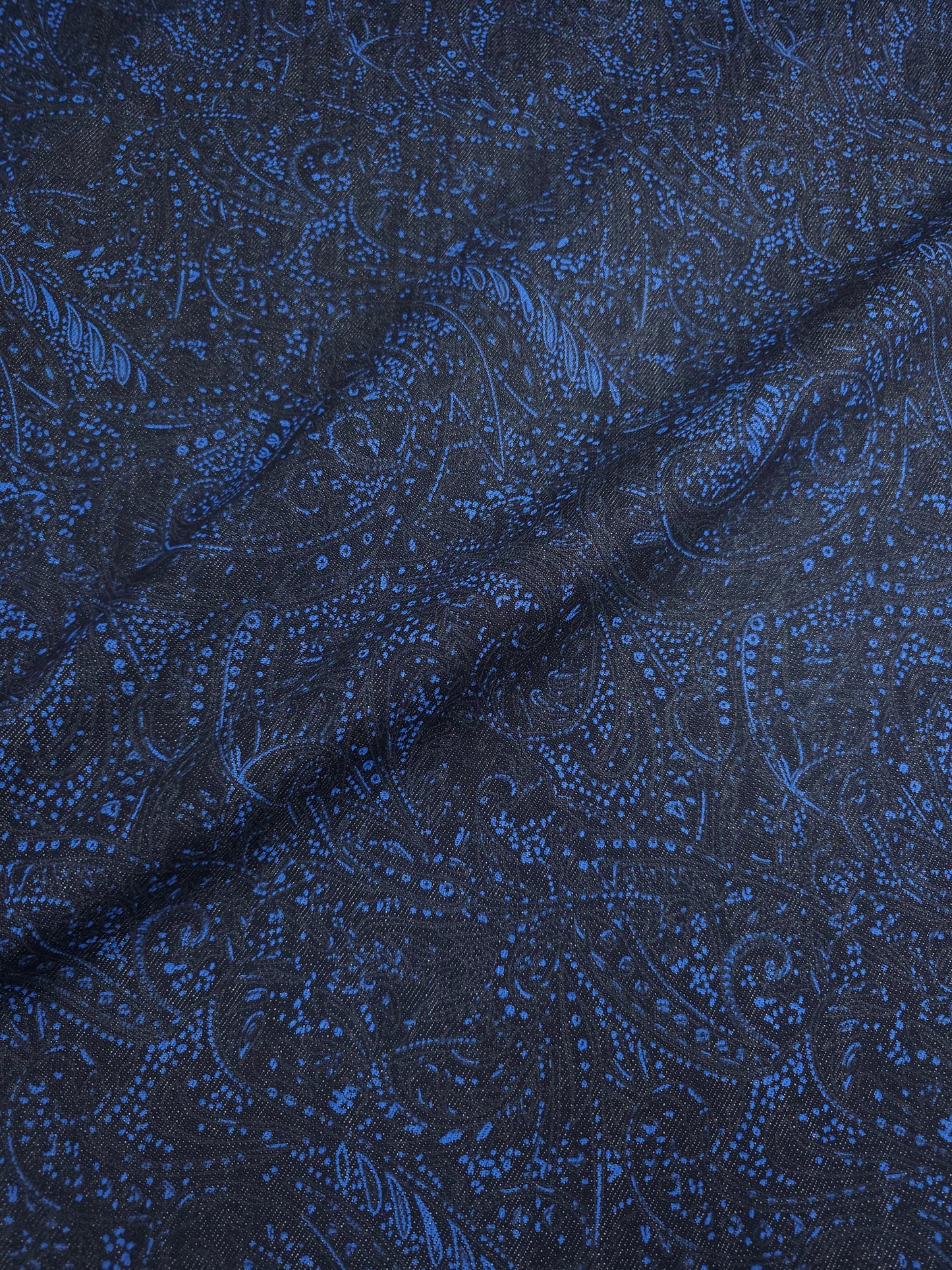 Blue/Navy Paisley Denim