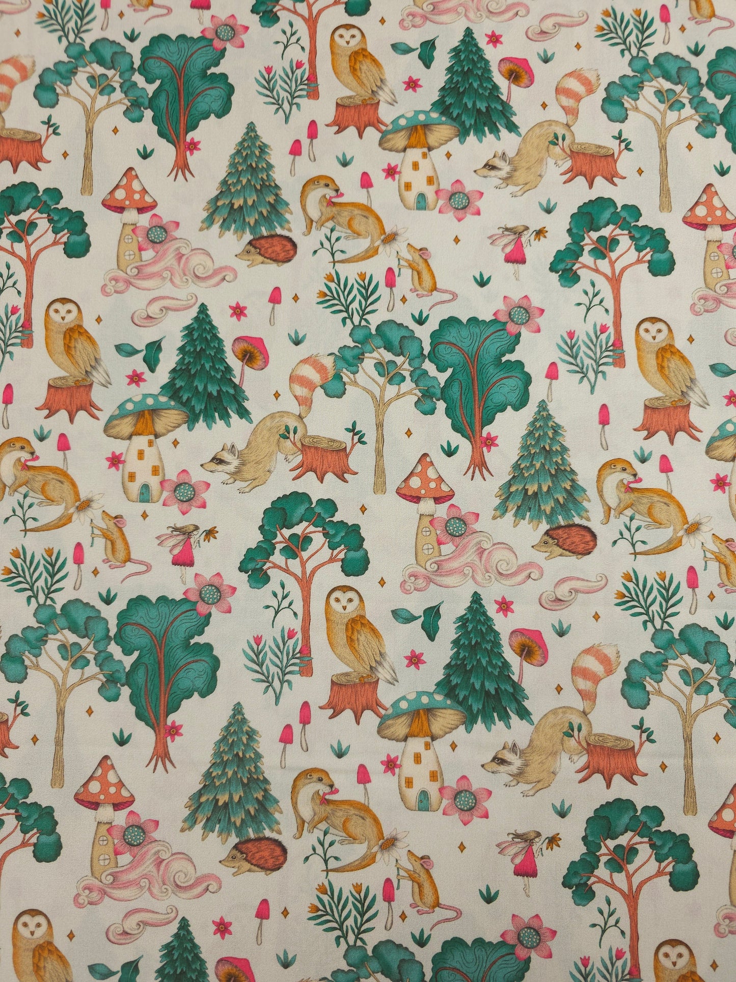 Christmas Tree Animal Forest 100% Cotton 60"