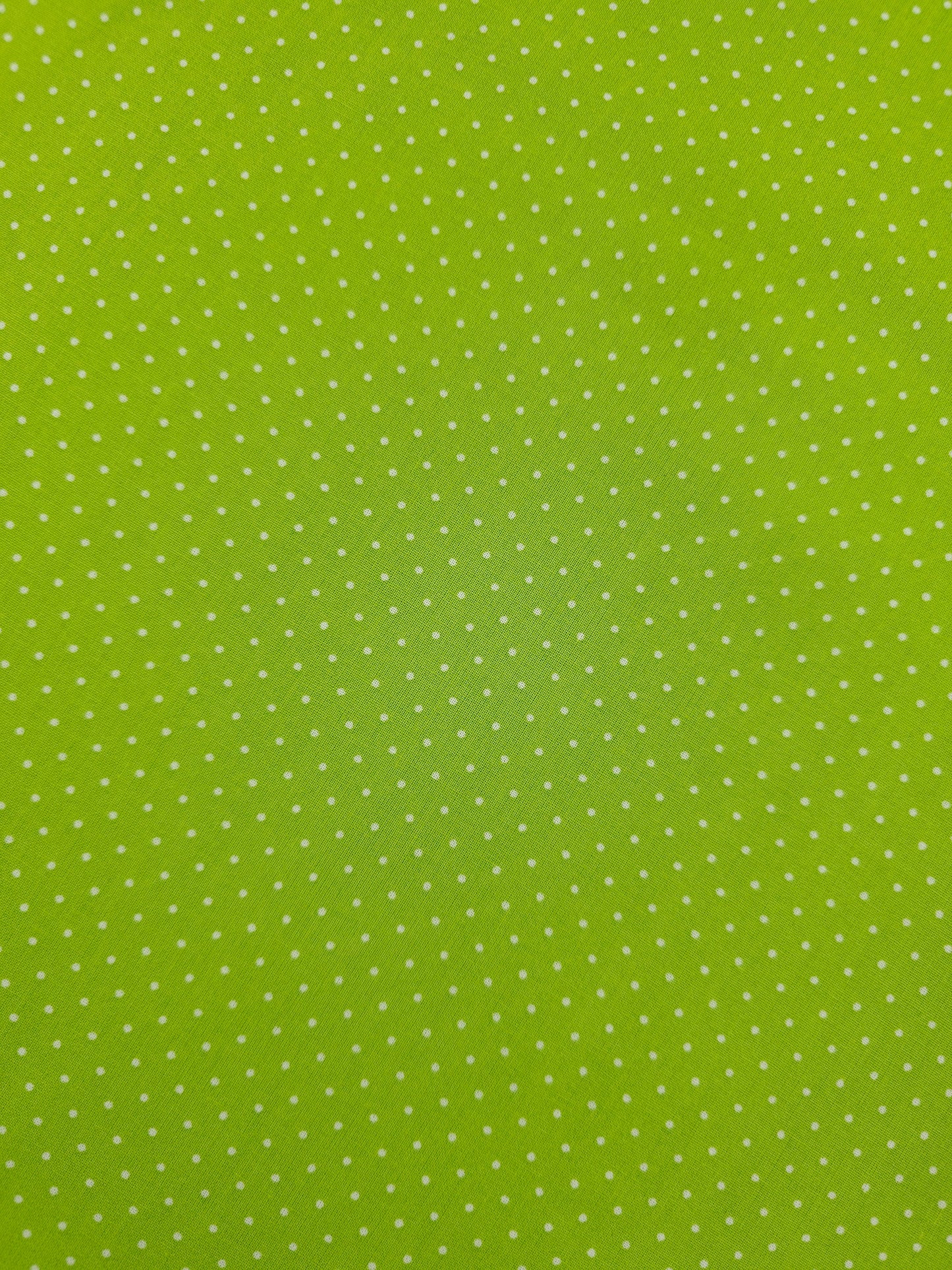 Lime Green Micro Polka Dot 100% Cotton 60”