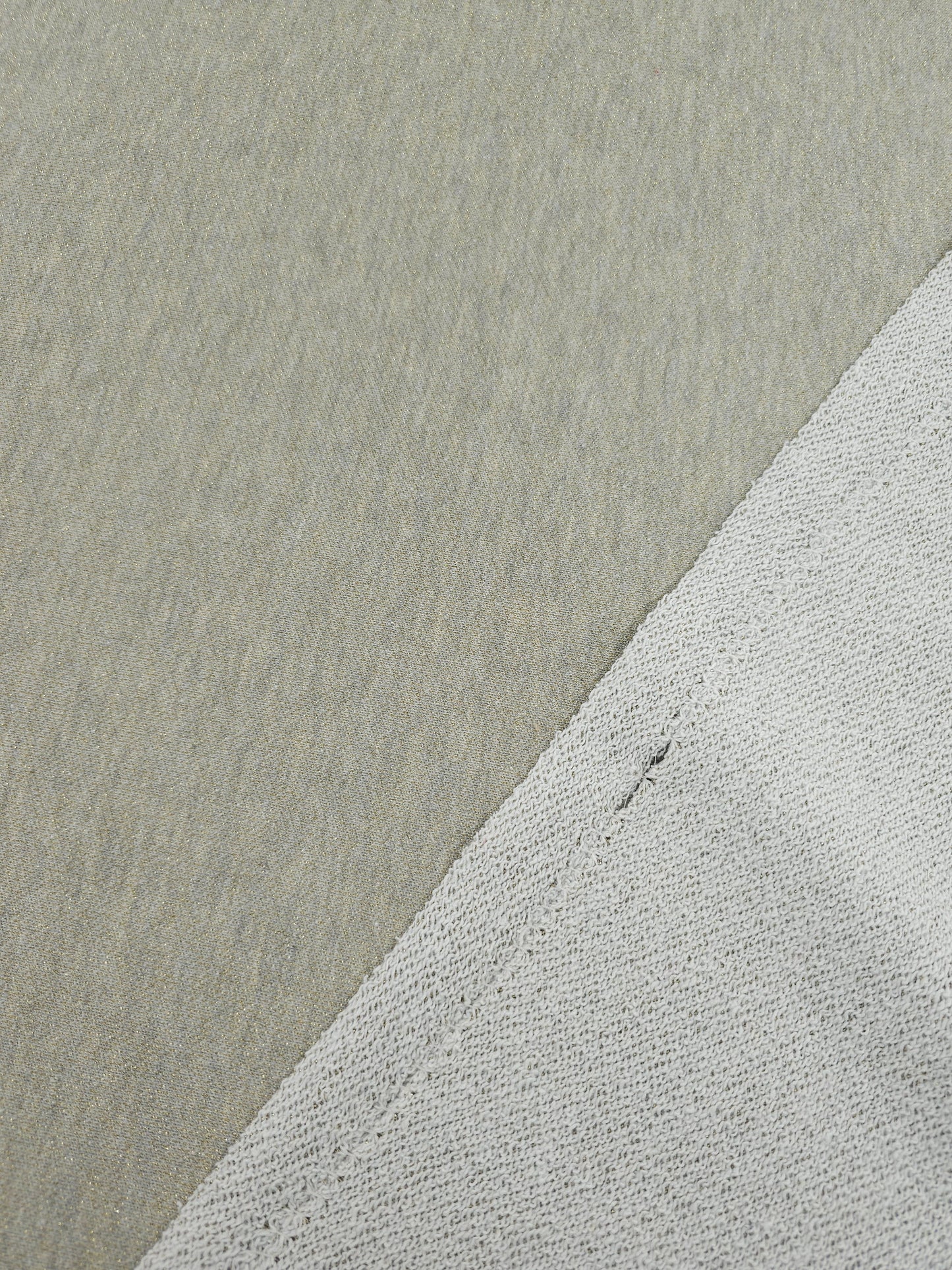 Greige/Gold Lurex Loopback Terry