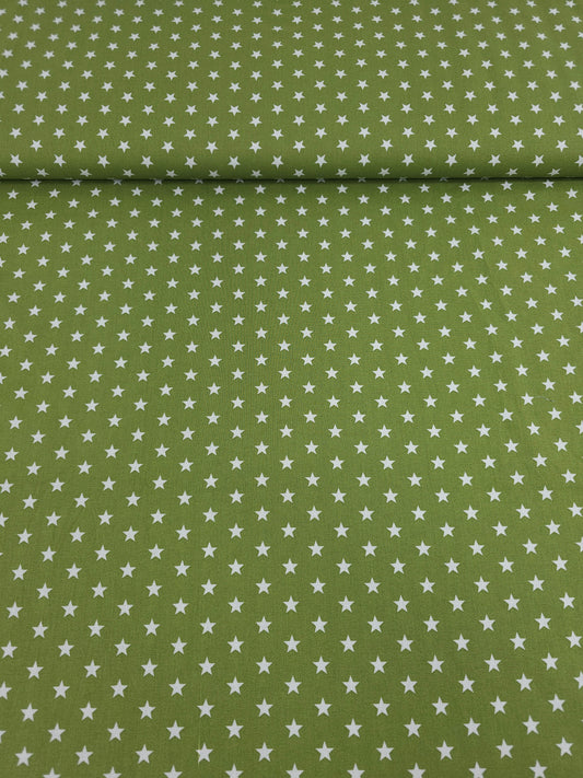Deep Lime Petit Stars 100% Cotton 57”