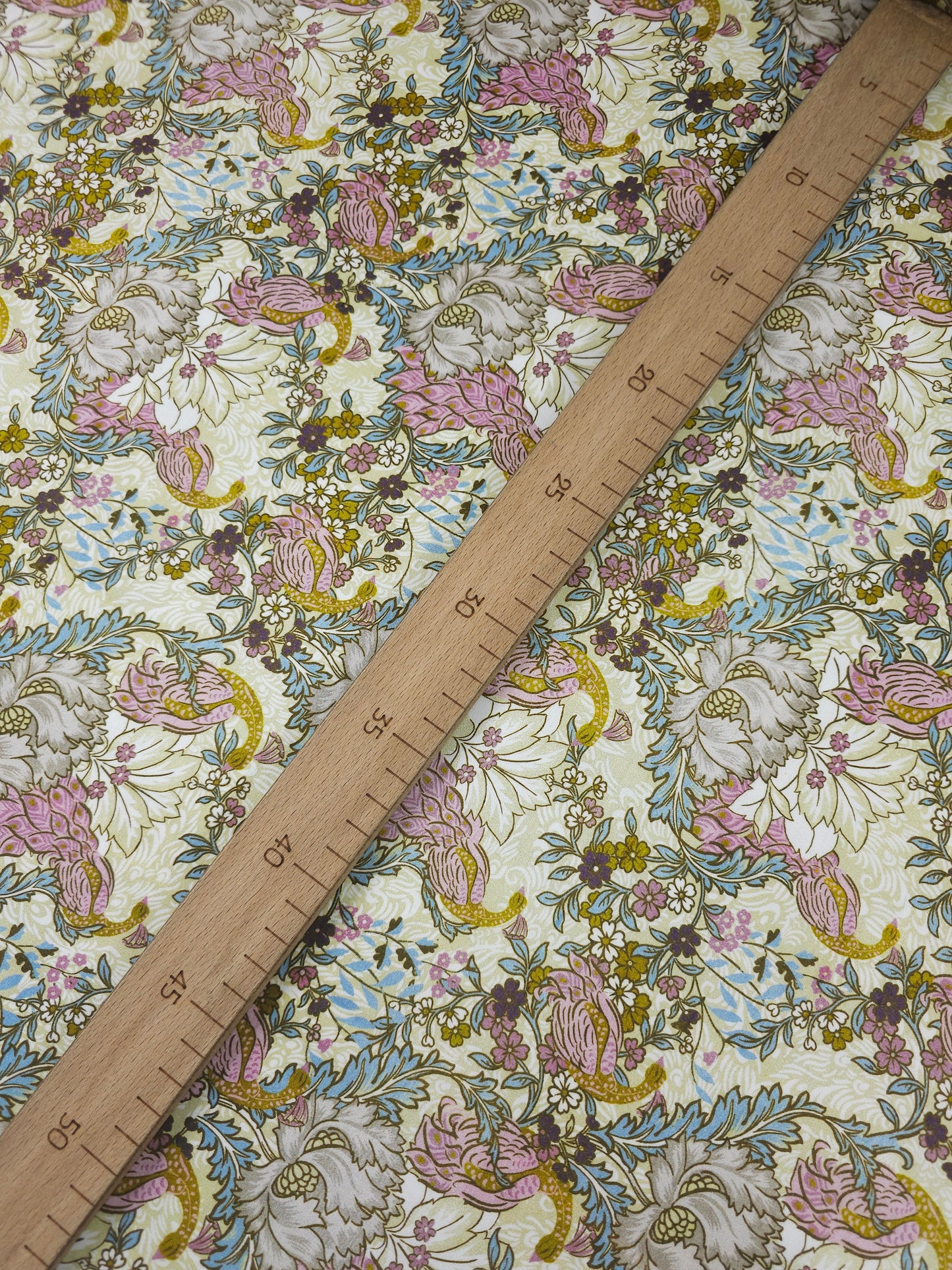 Vintage Majestic Peacock Floral 100% Cotton 118” *EXTRA WIDE*