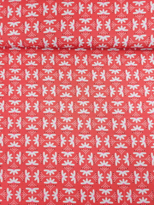Coral Meadows Abloom 100% Cotton