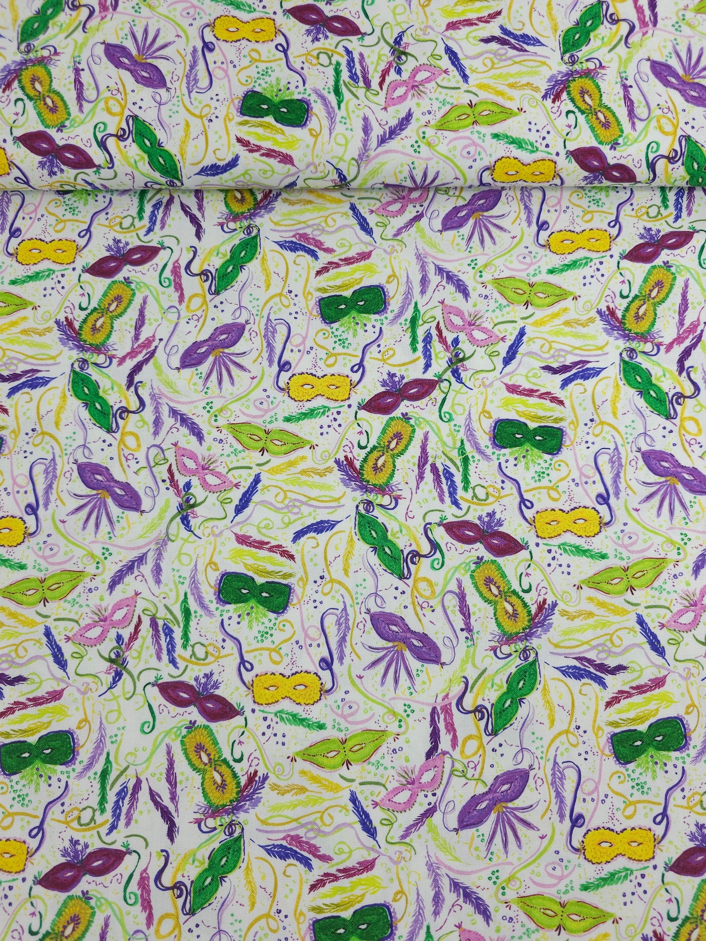 Mardi Gras Masquerade 100% Cotton
