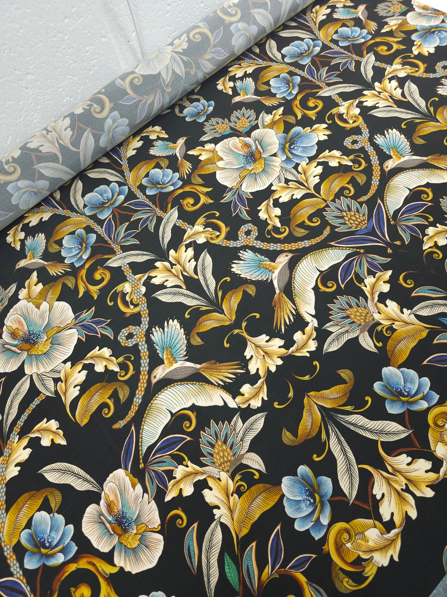 Majestic Bird Floral Slinky Rayon Jersey *FARM RIO*