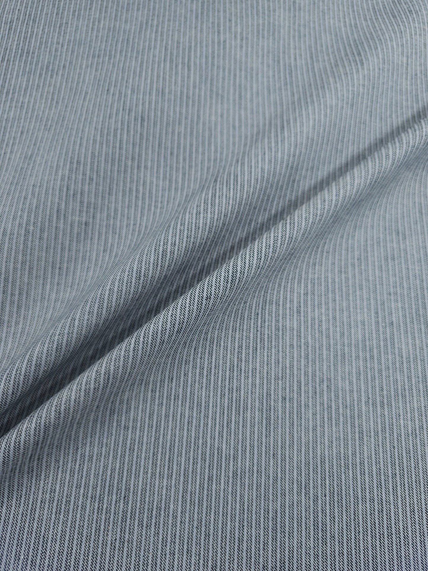 Washed Grey Pinstripe Denim