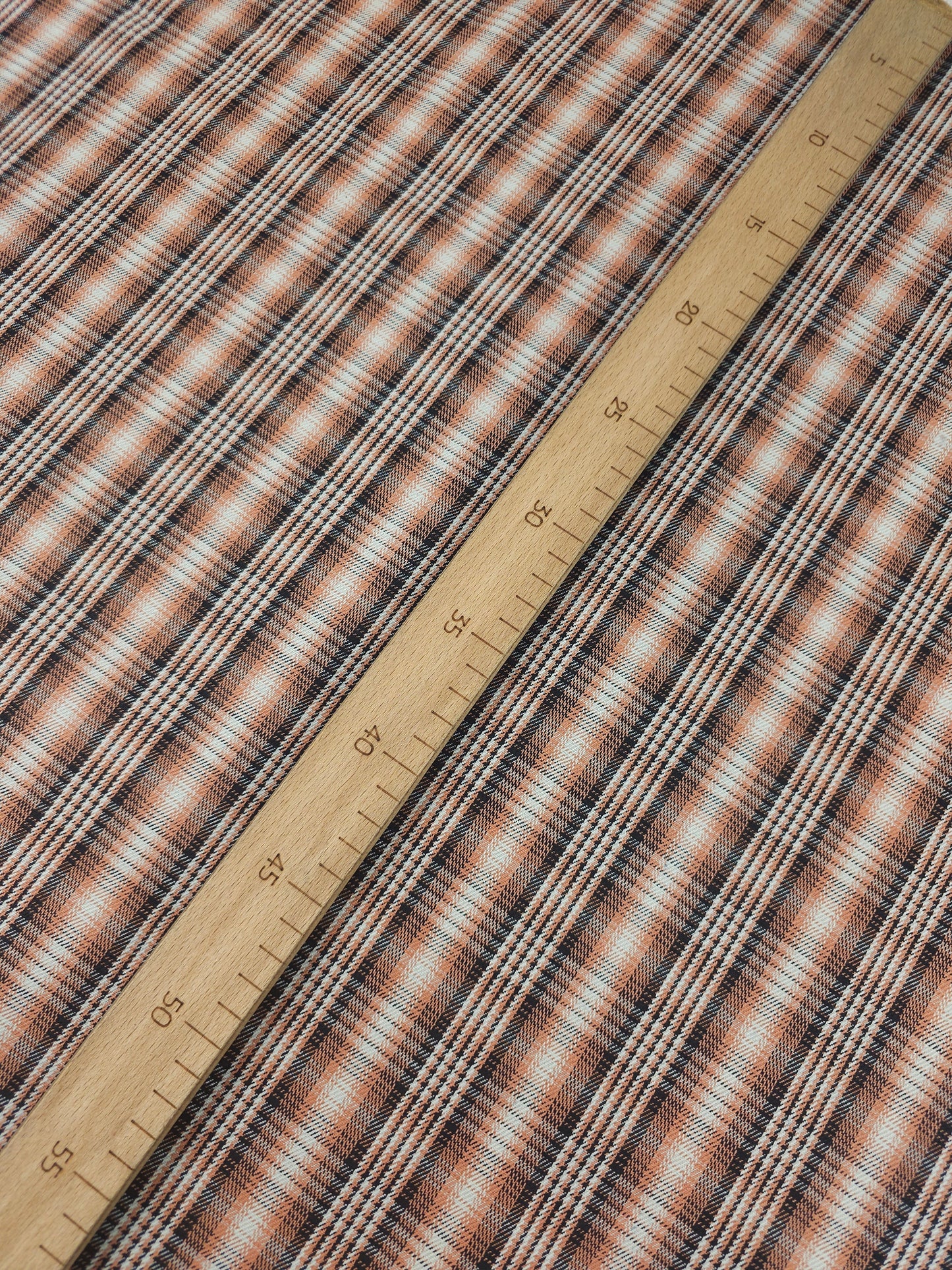 Peachy Rust Tartan Denim