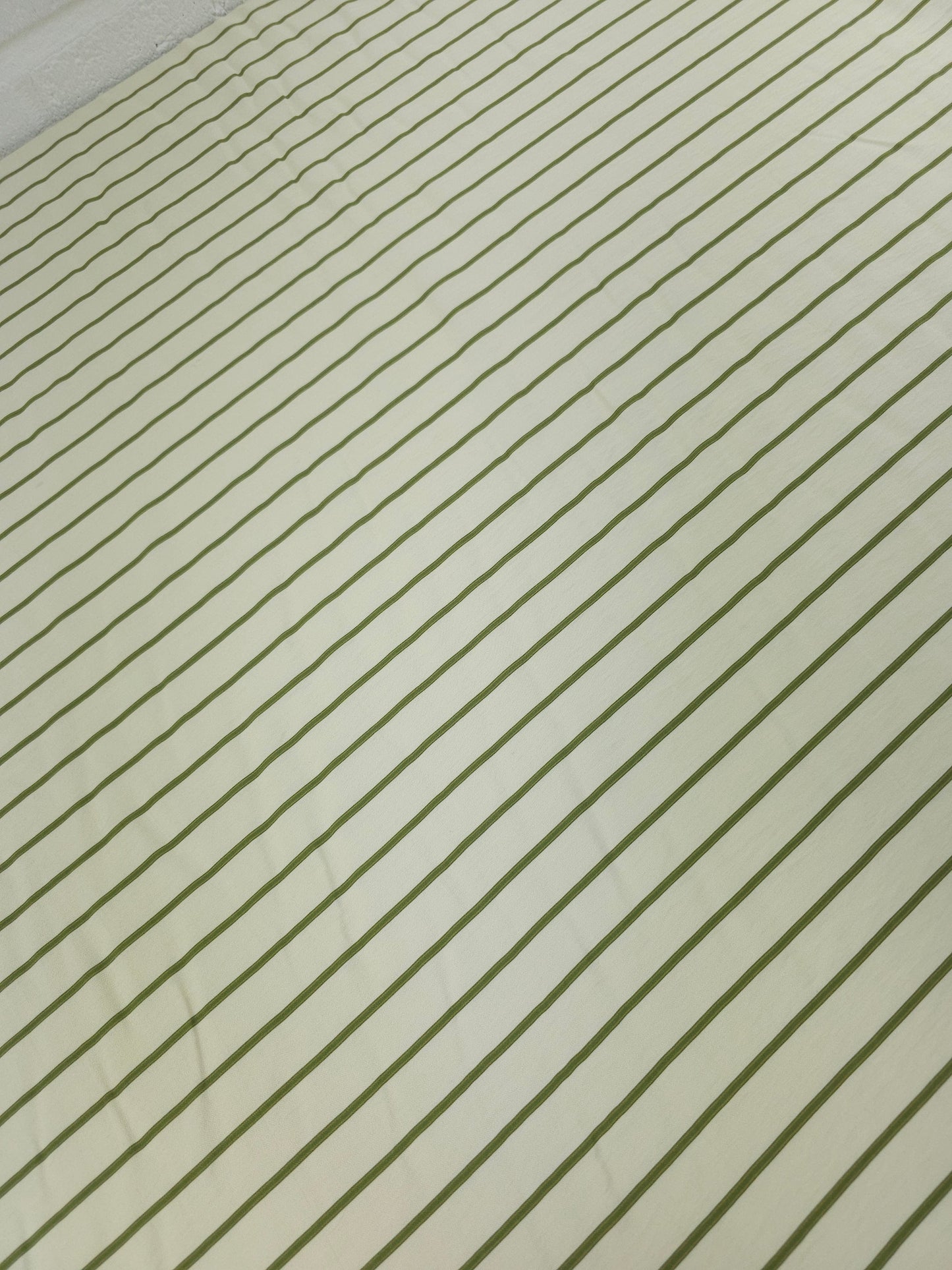 Sage/Ivory Stripe Cotton Viscose