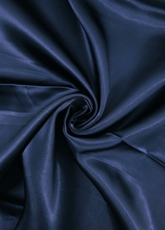 Navy Liquid Satin