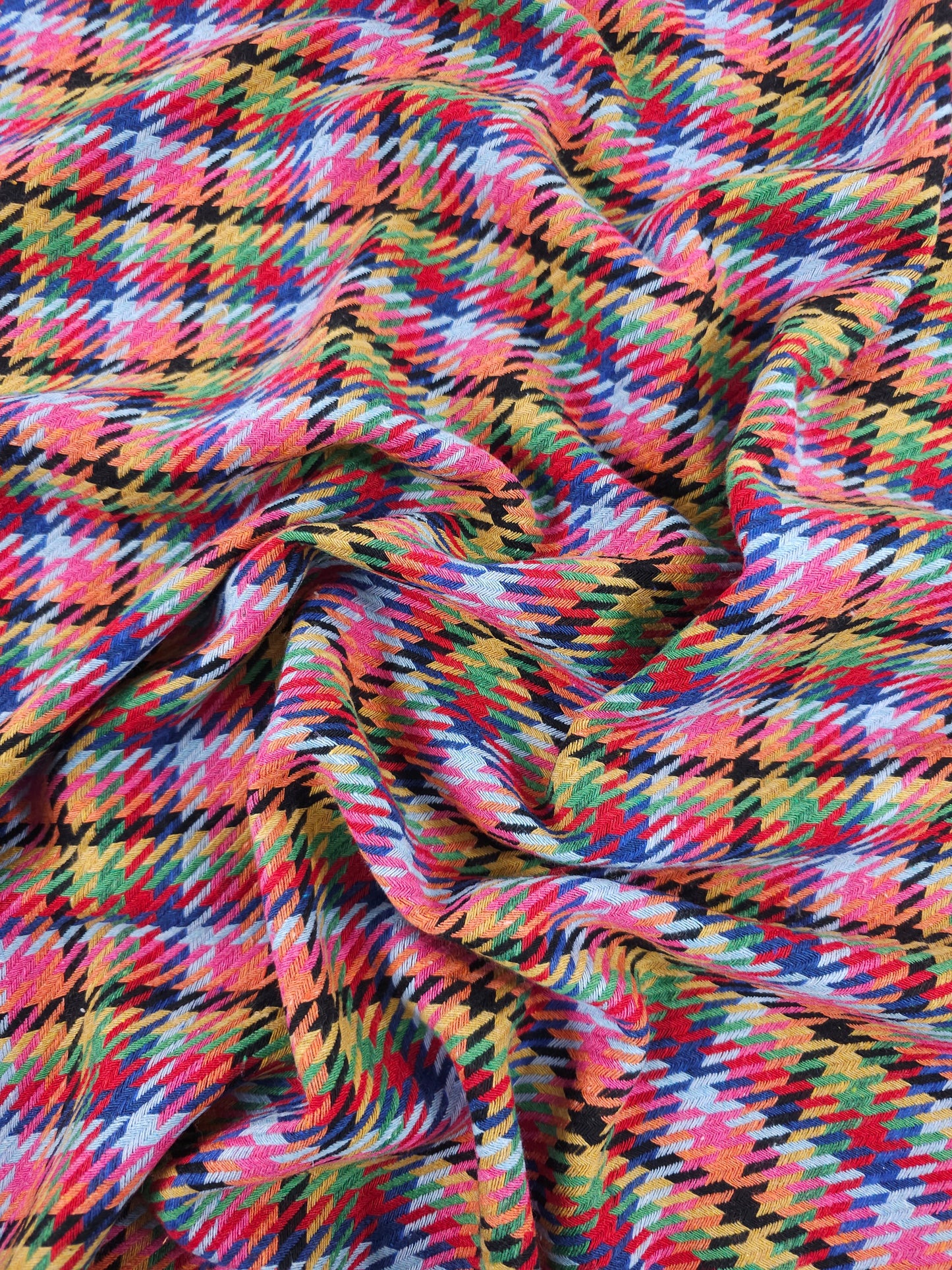 Multicolour Tartan Check Boucle
