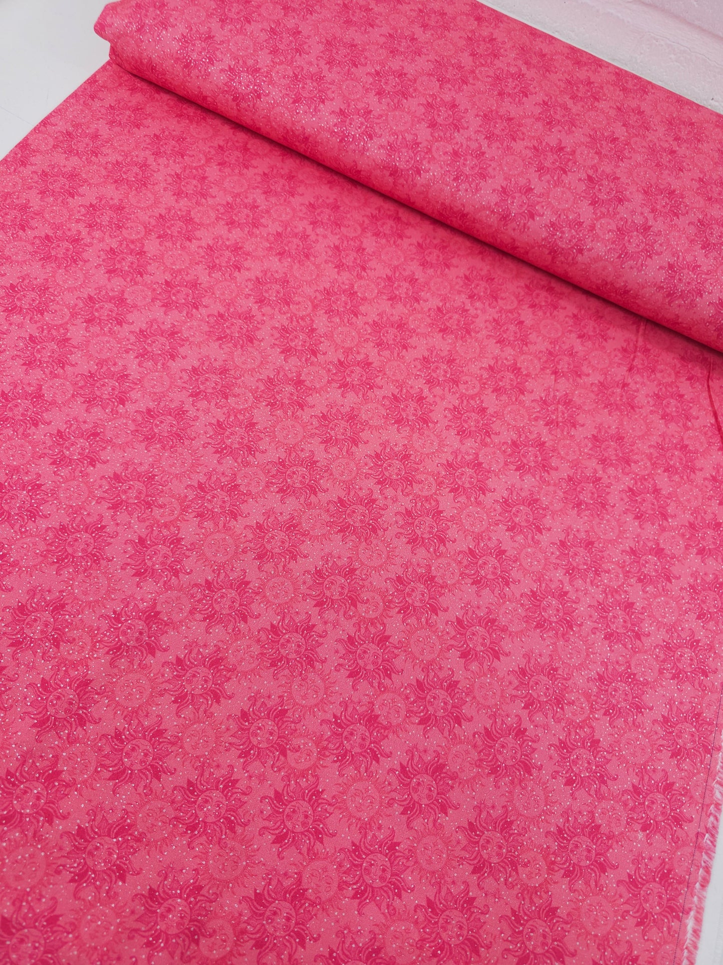 Candy Pink/Silver Celestial Skies 100% Cotton