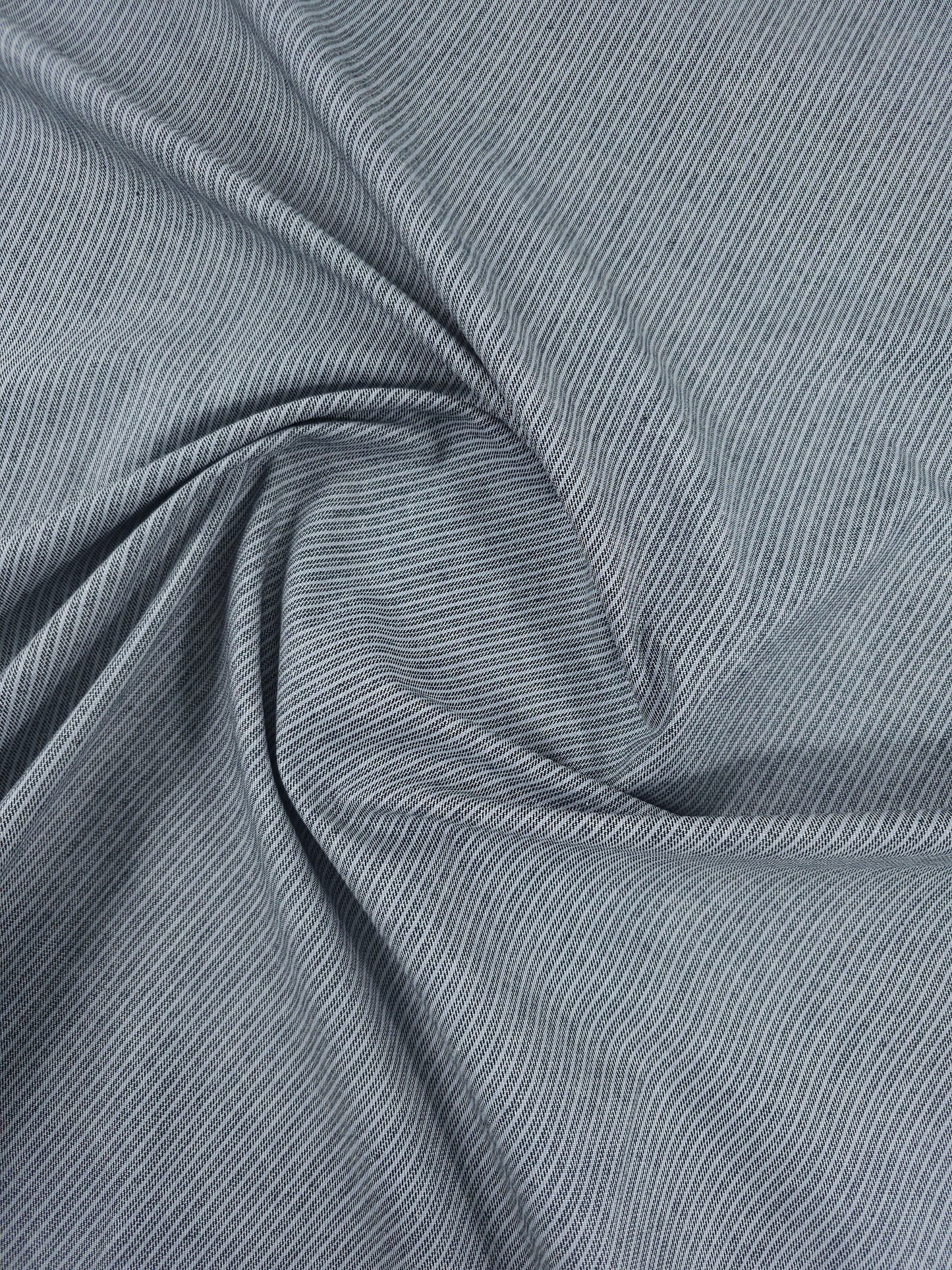 Washed Grey Pinstripe Denim