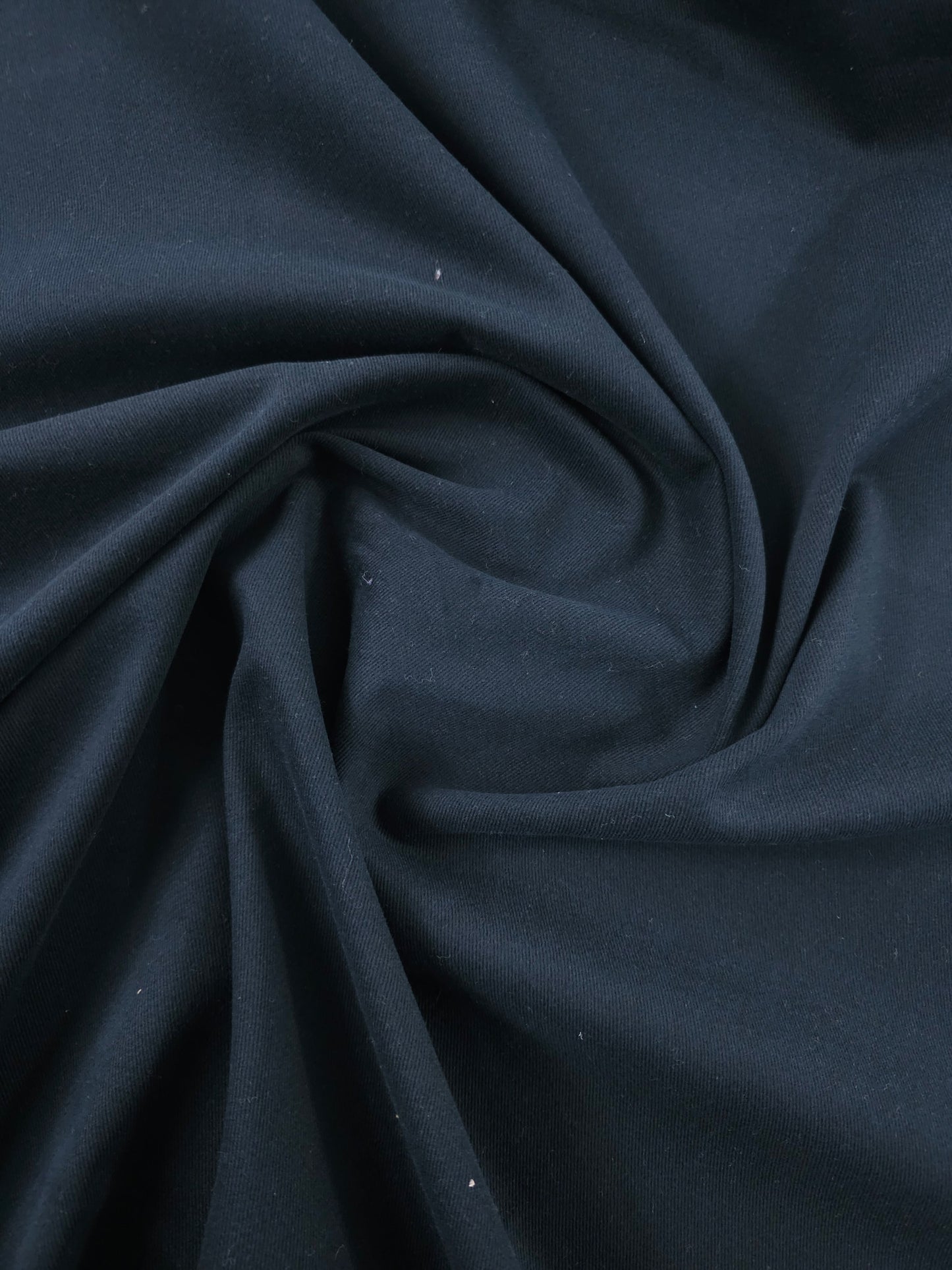 Hale Navy Brushed Cotton Twill