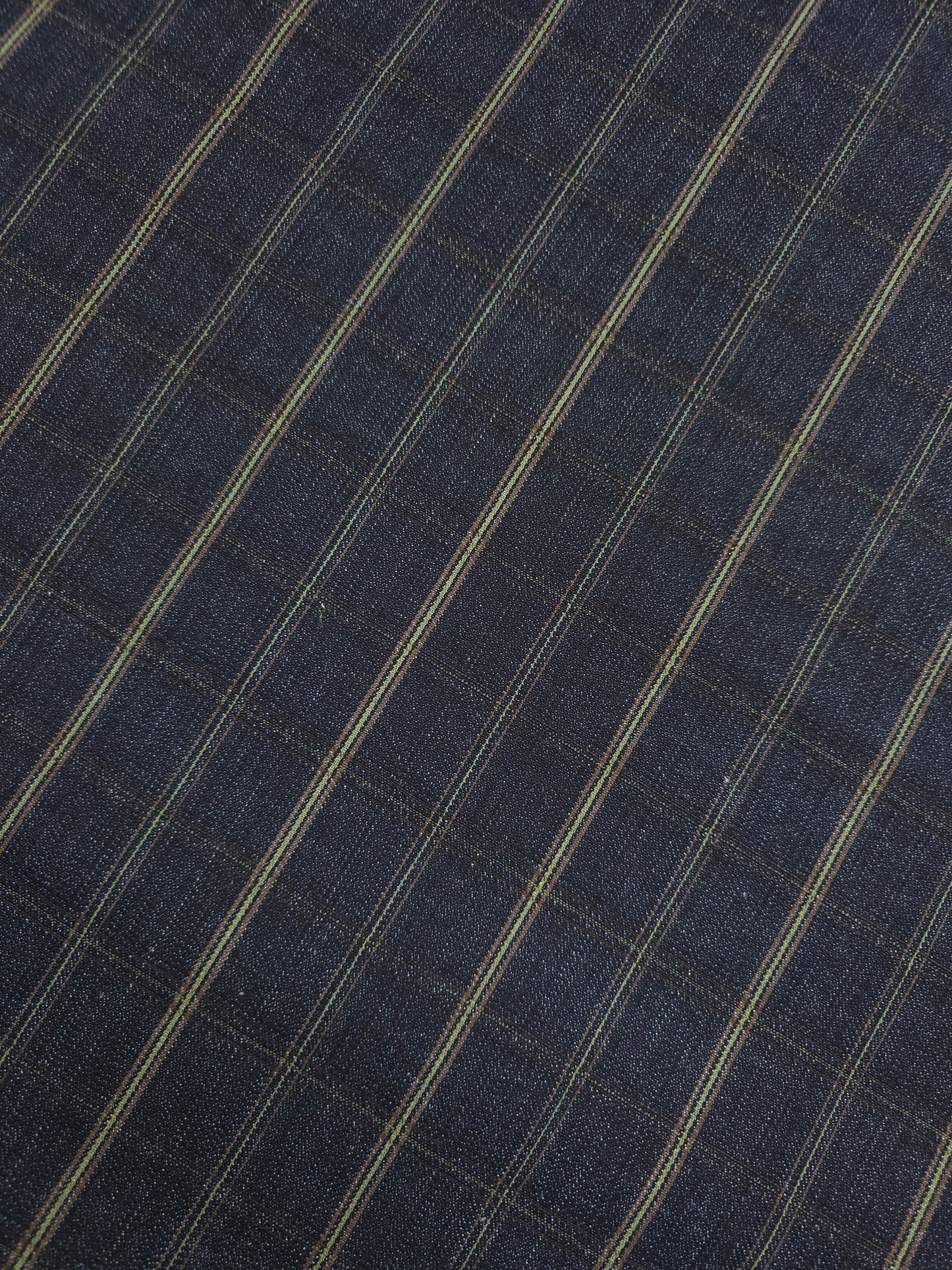 Vintage Retro Square Check Denim