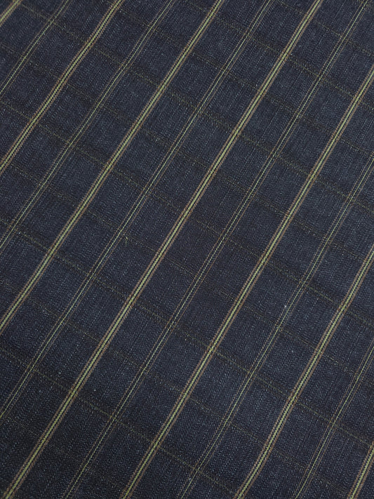 Vintage Retro Square Check Denim