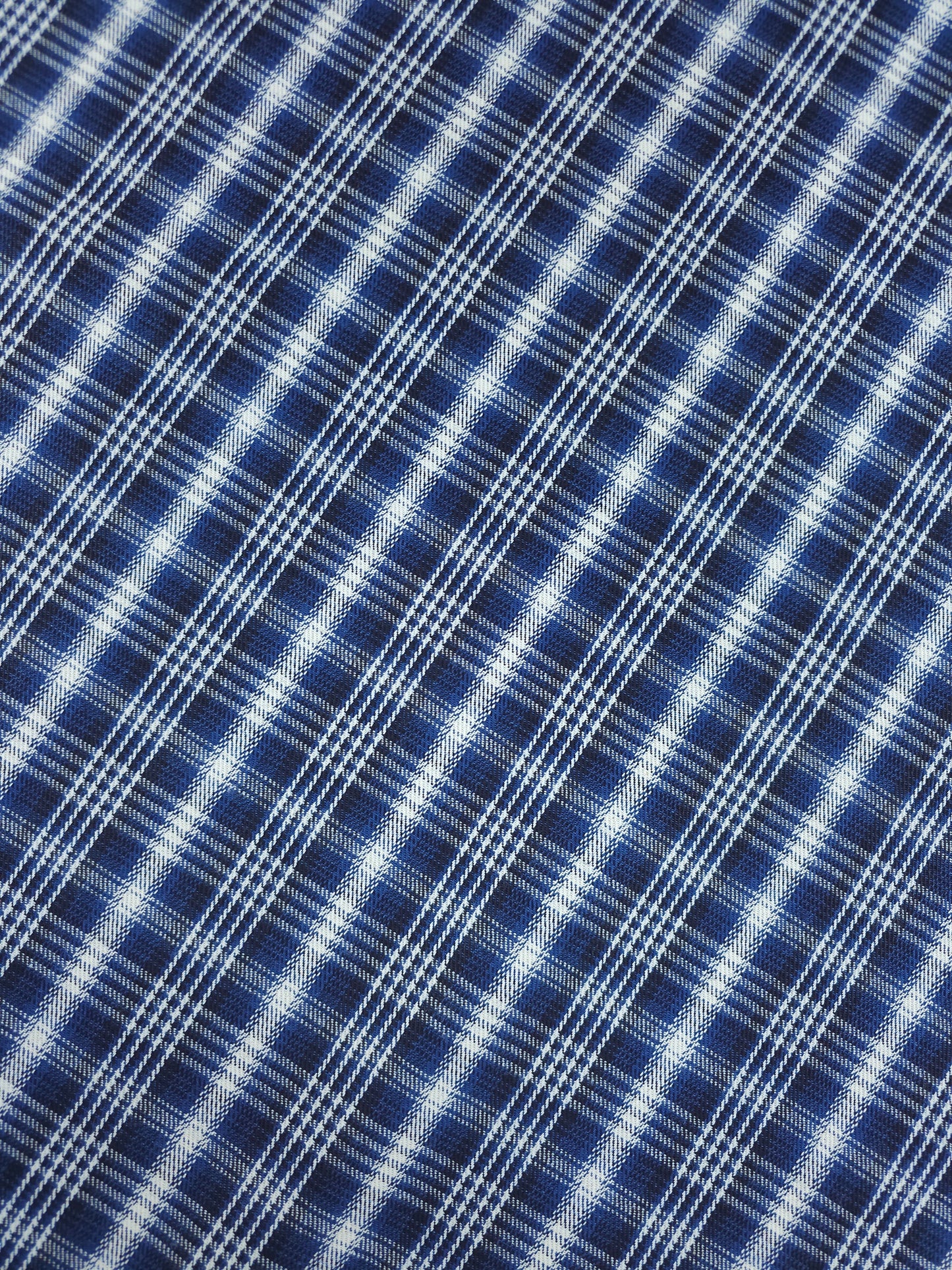 Cobalt Blue Tartan Denim
