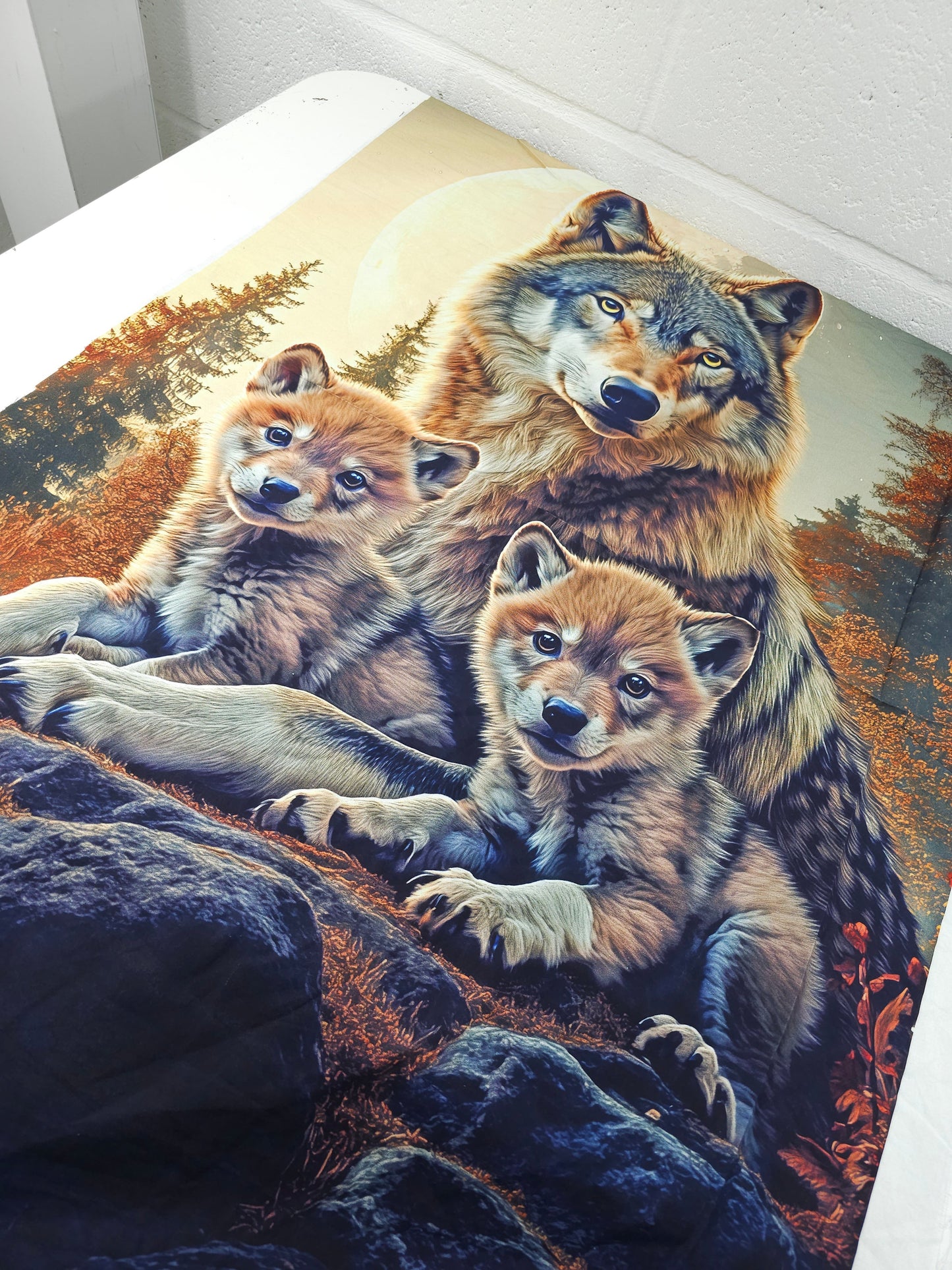 Mama Wolf 100% Cotton - 70cm Panel