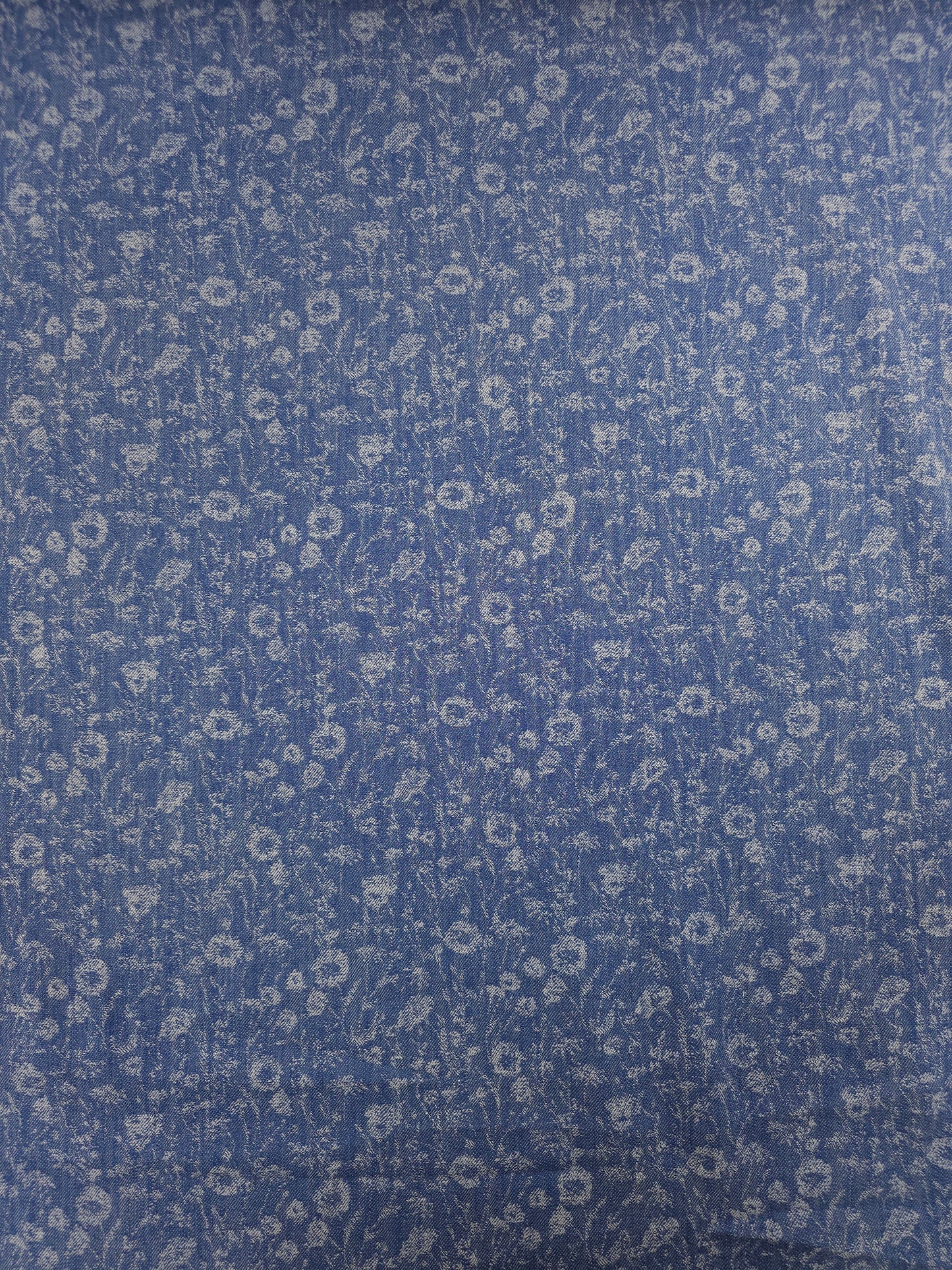 Floral Jacquard Cotton Mix Chambray