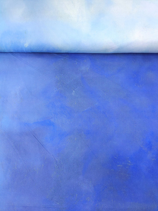 Light/Dark Blue Tie Dye 100% Cotton 106" - Robert Kaufman *EXTRA WIDE*