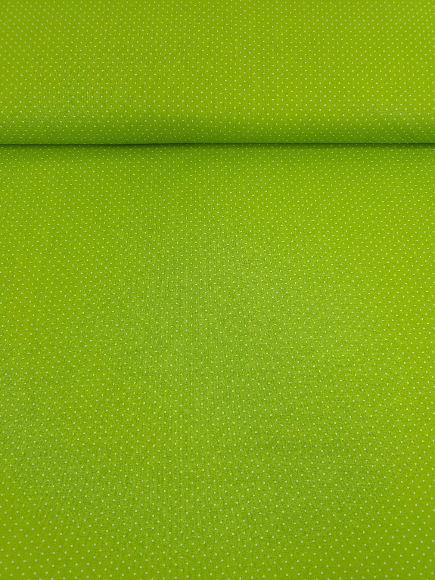 Lime Green Micro Polka Dot 100% Cotton 60”