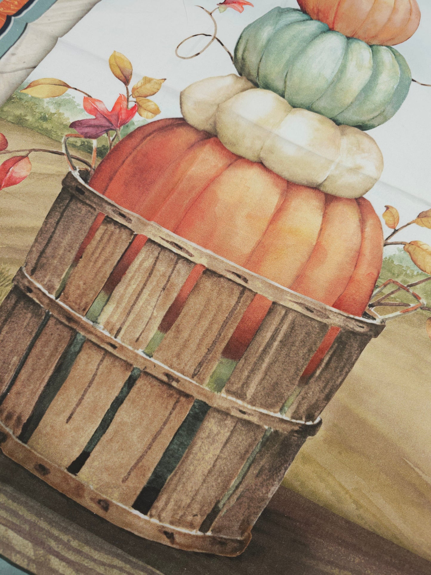 Pumpkin Basket 100% Cotton - 60cm Panel