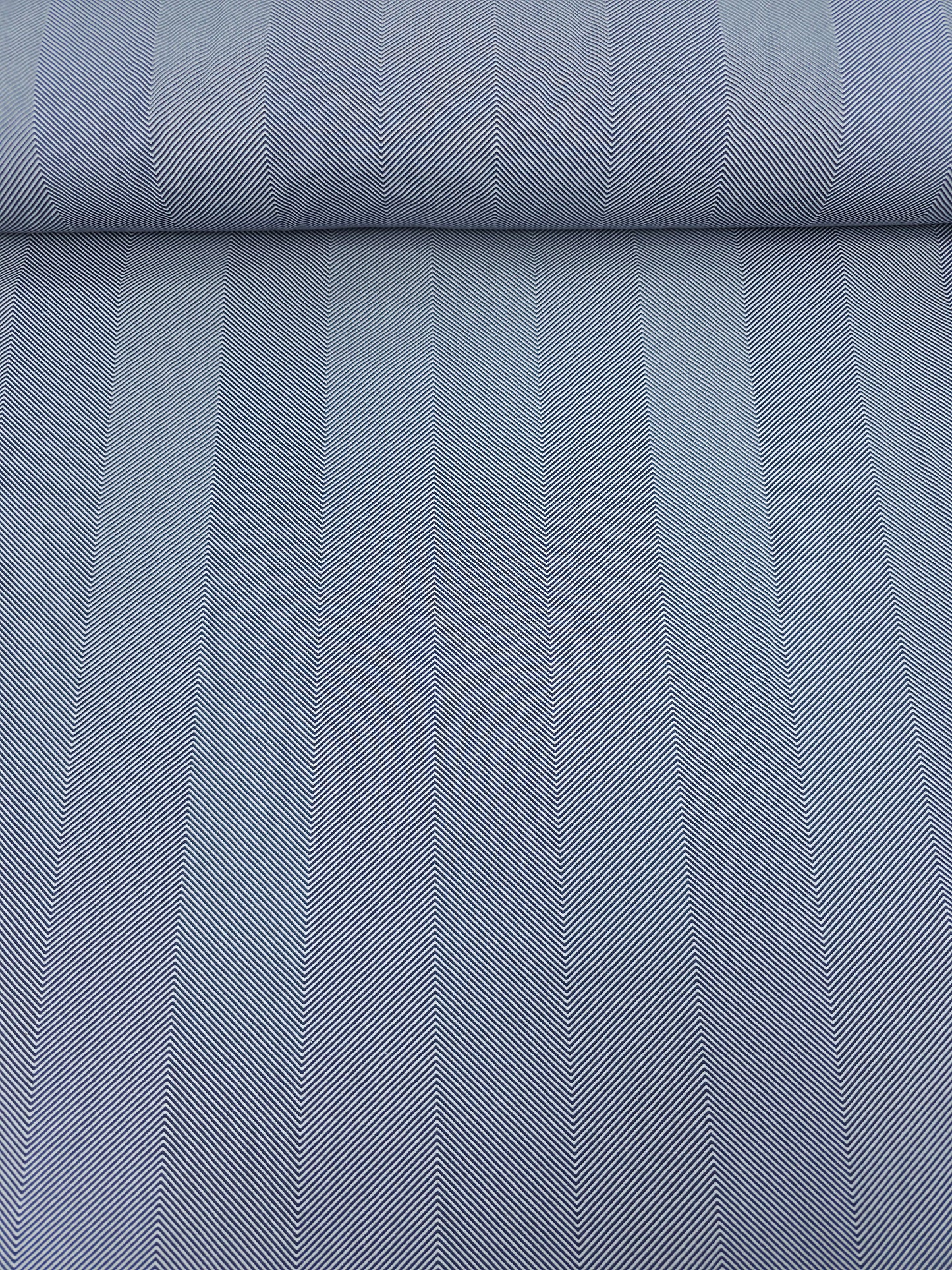 Navy/White Herringbone Stripe 100% Cotton 114" *EXTRA WIDE*