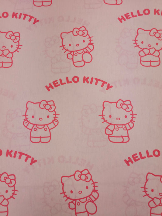 Candy Pink Hello Kitty 100% Cotton 80" *EXTRA WIDE*