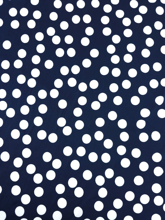 Navy/White Polka Dot Lightweight Cotton
