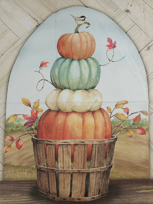 Pumpkin Basket 100% Cotton - 60cm Panel
