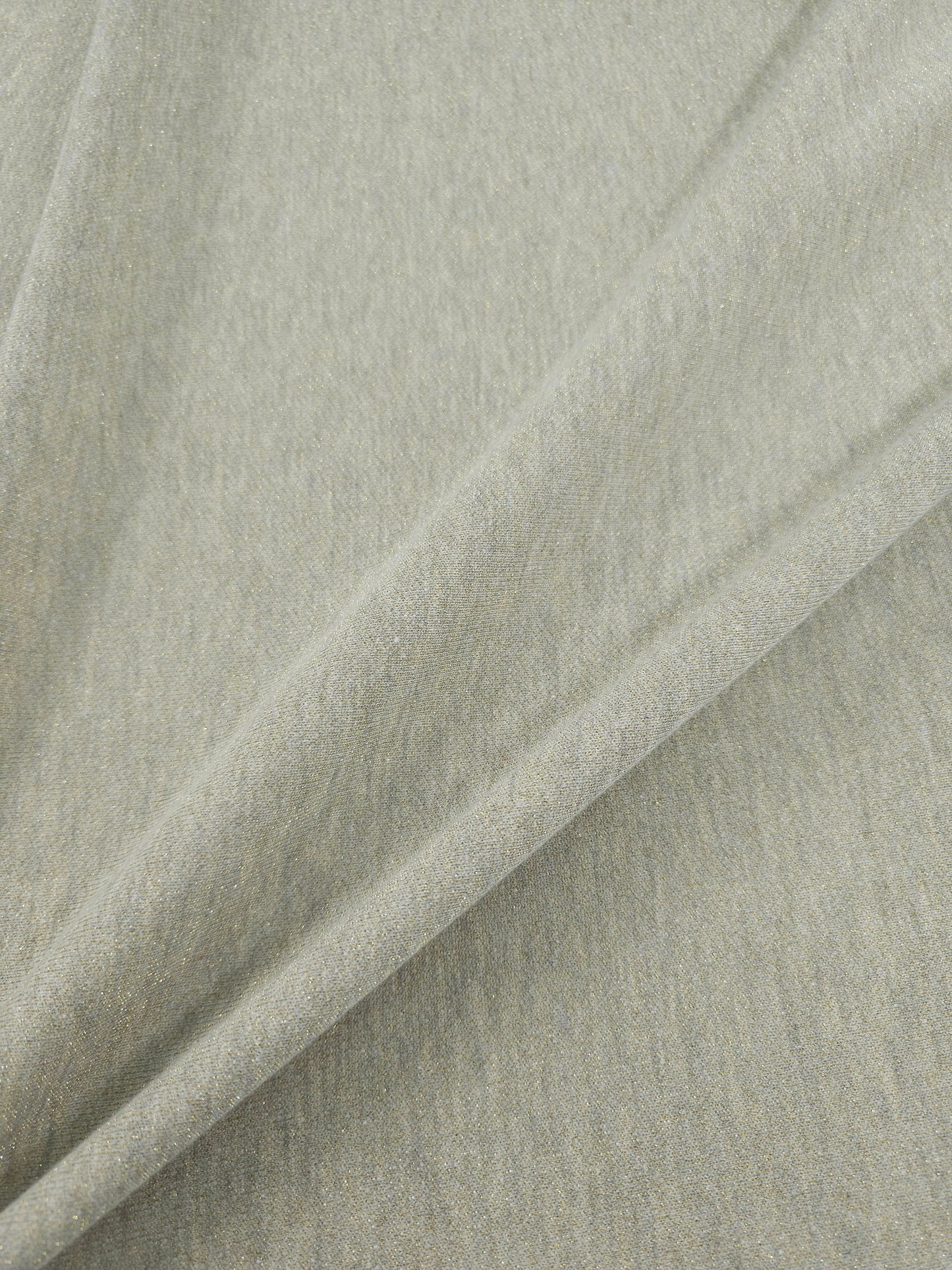 Greige/Gold Lurex Loopback Terry