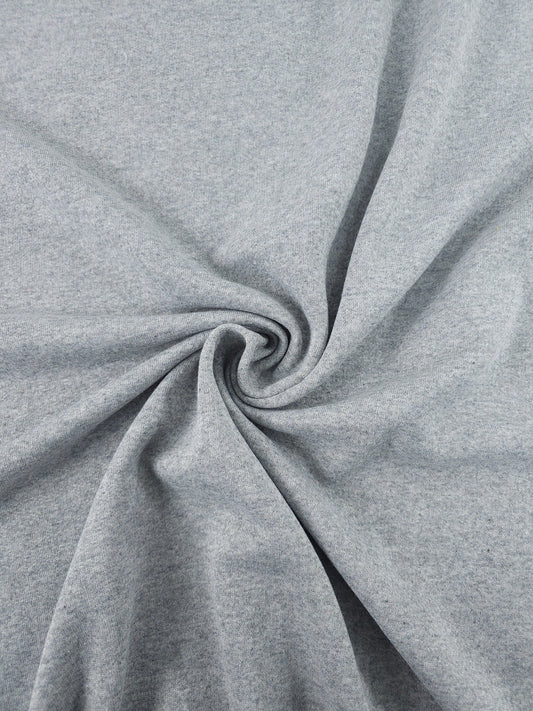 Light Grey Marl Fleece Backed Terry