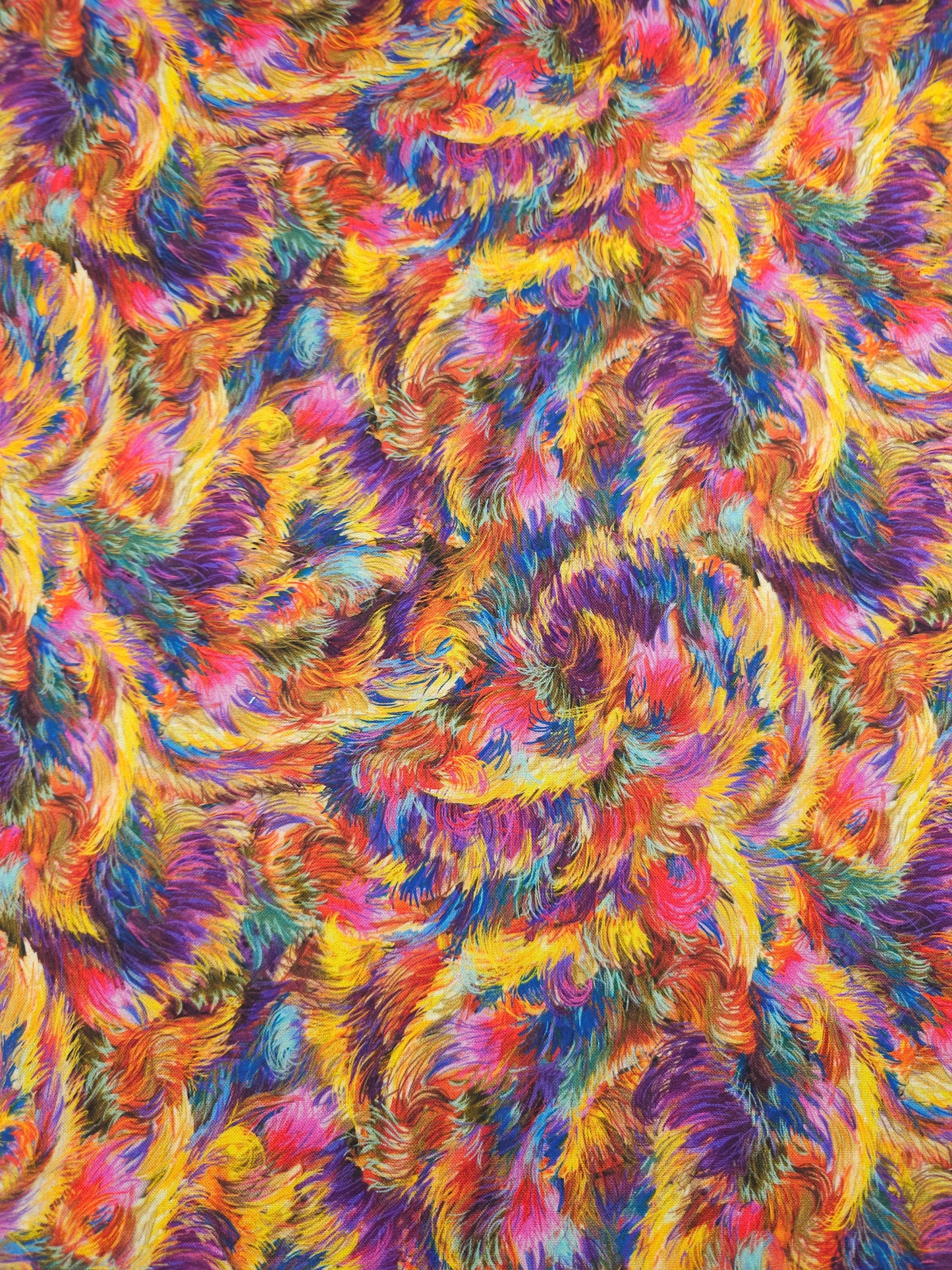 Multicolour Abstract Rio Feather 100% Cotton