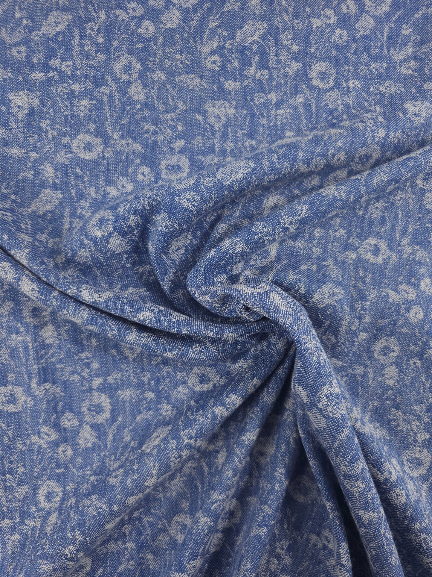 Floral Jacquard Cotton Mix Chambray