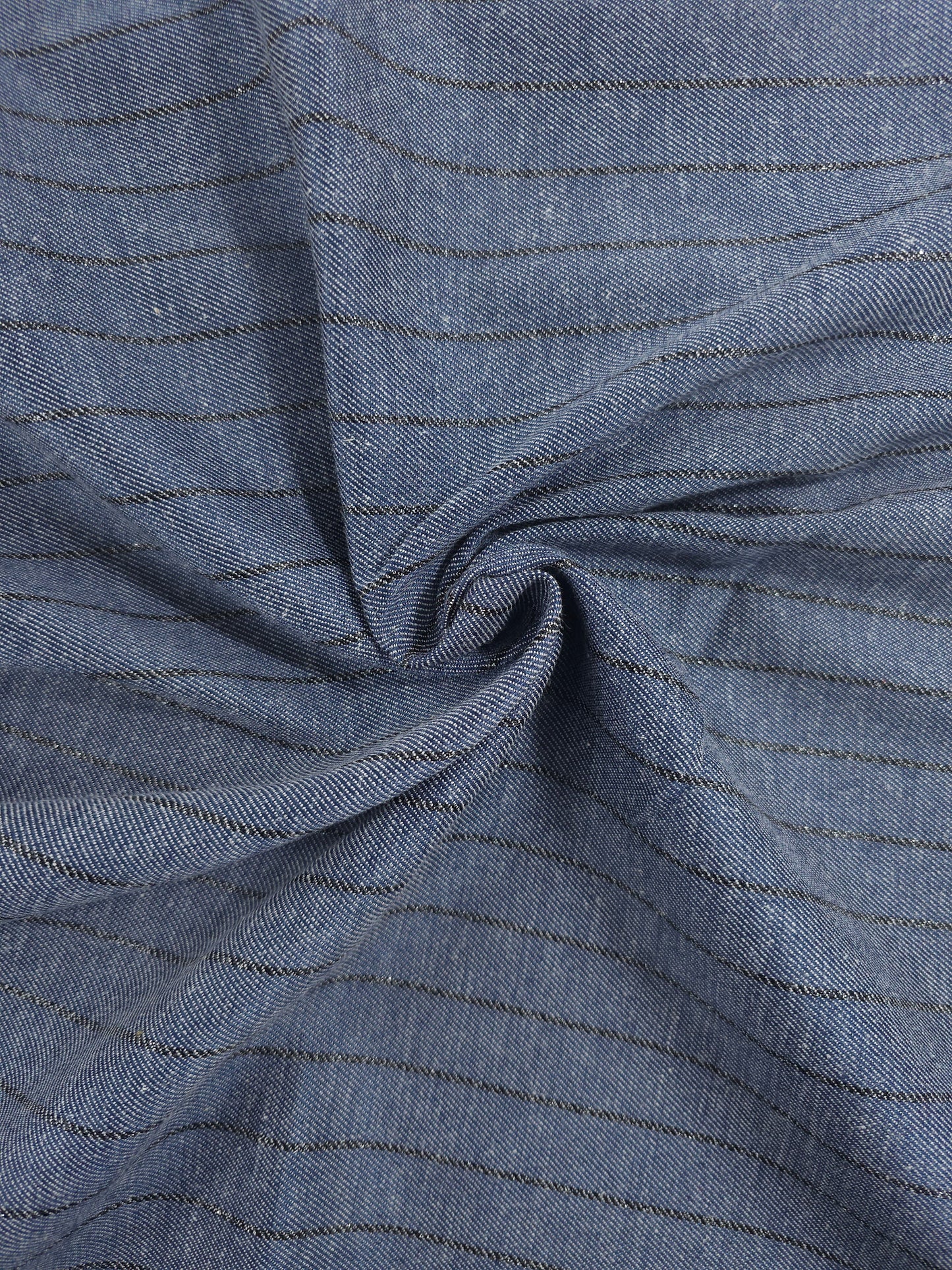 Blue/Grey Pinstripe Dressmaking Denim