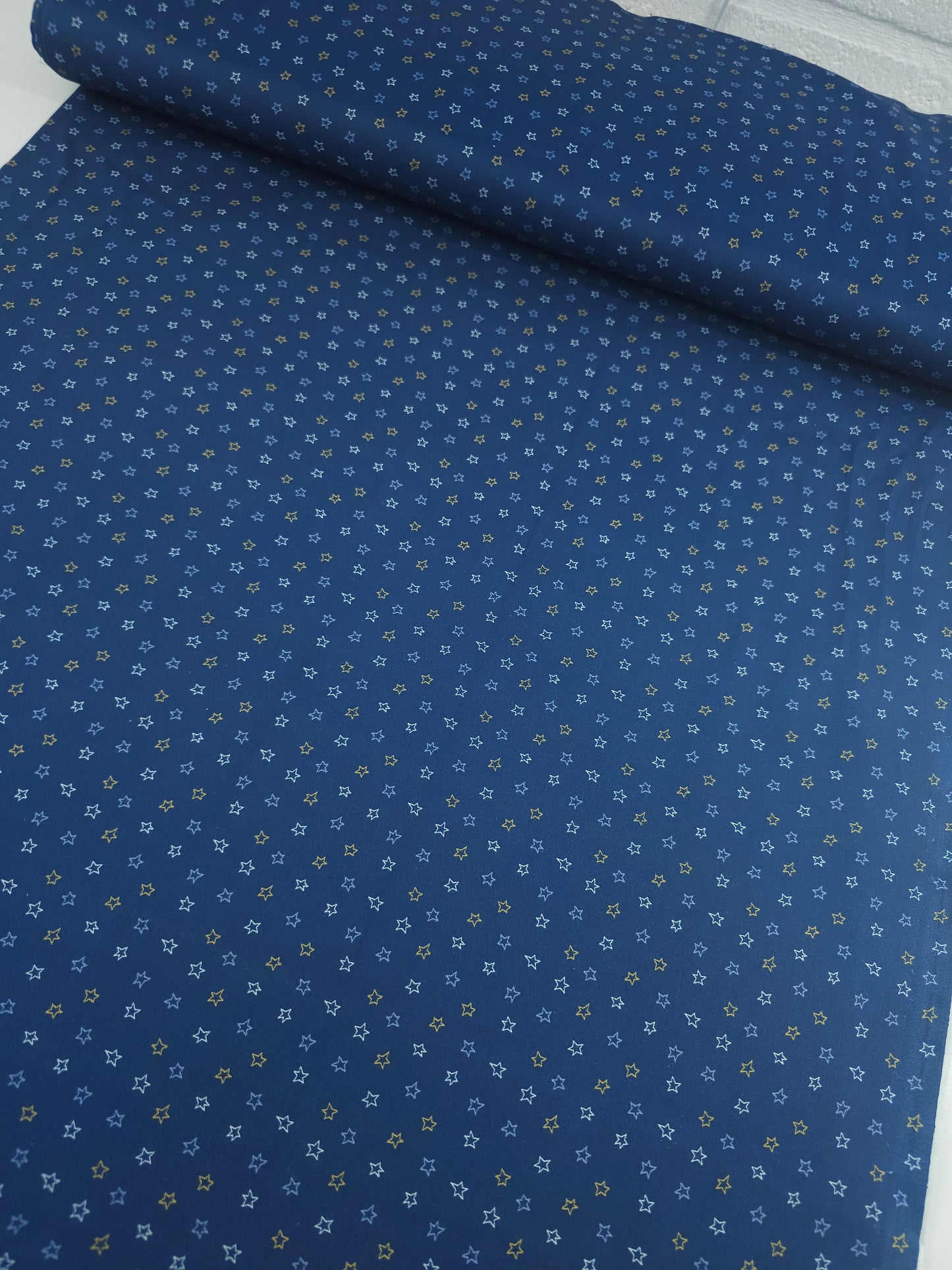 Navy Ditsy Stars 100% Cotton