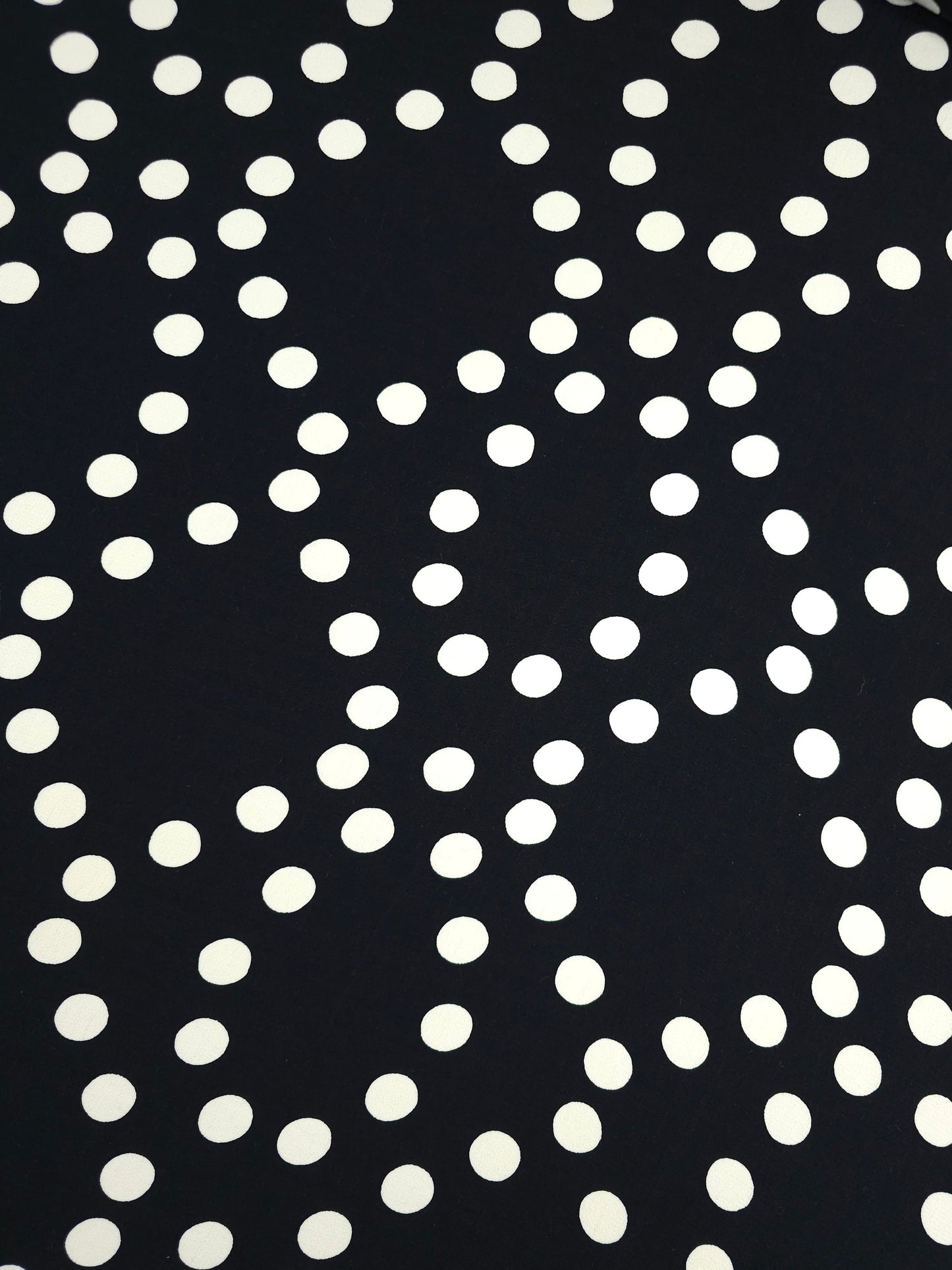 Black/Off White Opal Polka Spot Viscose Crepe