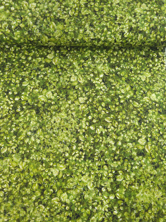 Olive Floral Fantasy 100% Cotton