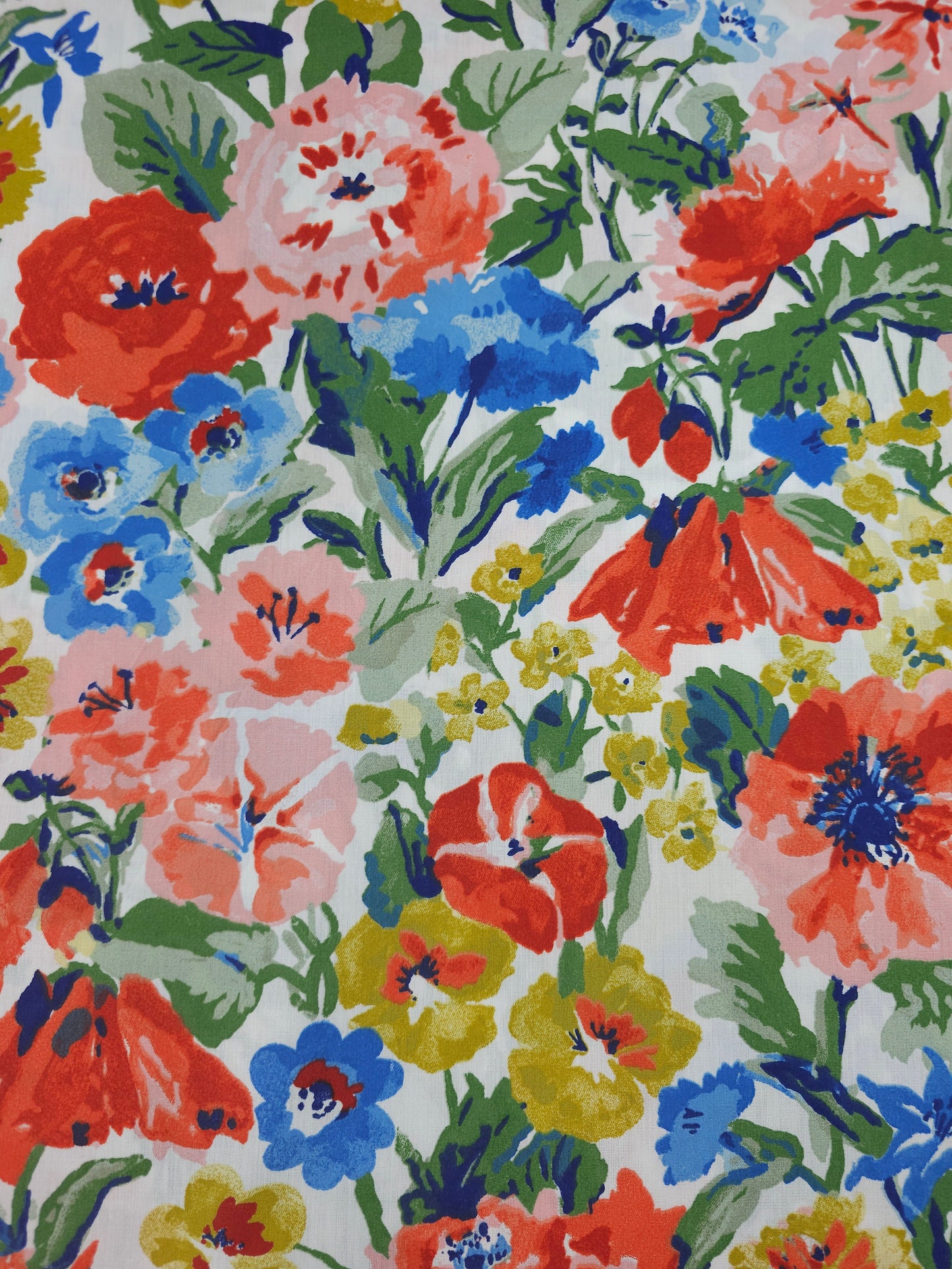 Retro Watercolour Wild Floral 100% Cotton 118” *EXTRA WIDE*