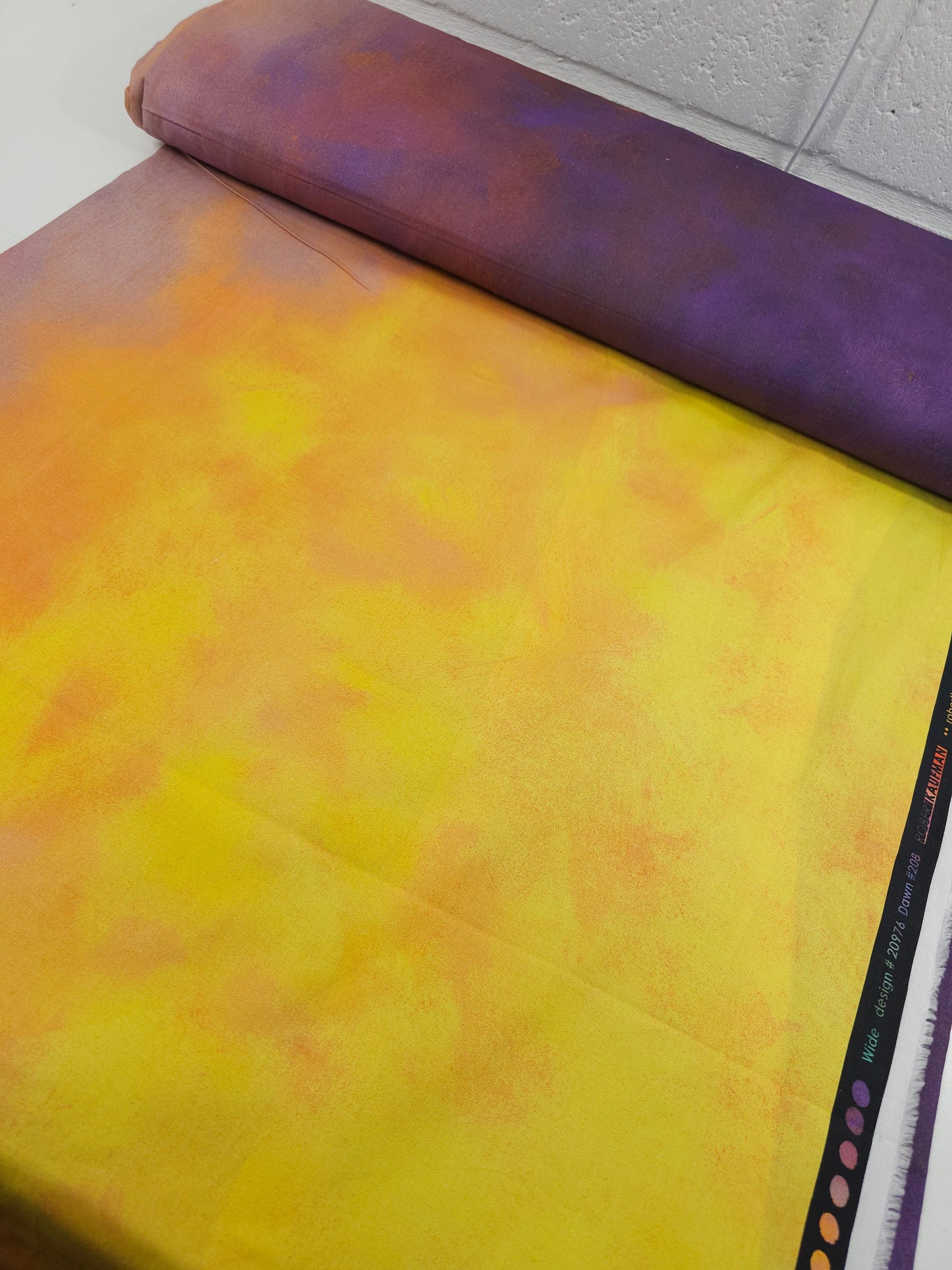 Orange/Purple Tie Dye 100% Cotton 106" - Robert Kaufman *EXTRA WIDE*