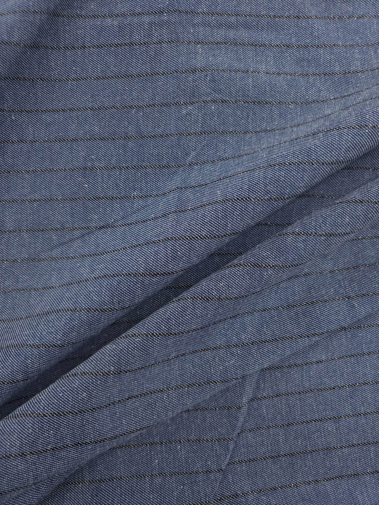 Blue/Grey Pinstripe Dressmaking Denim