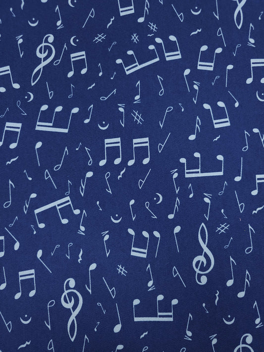 Blue/Light Blue Musical Note Denim