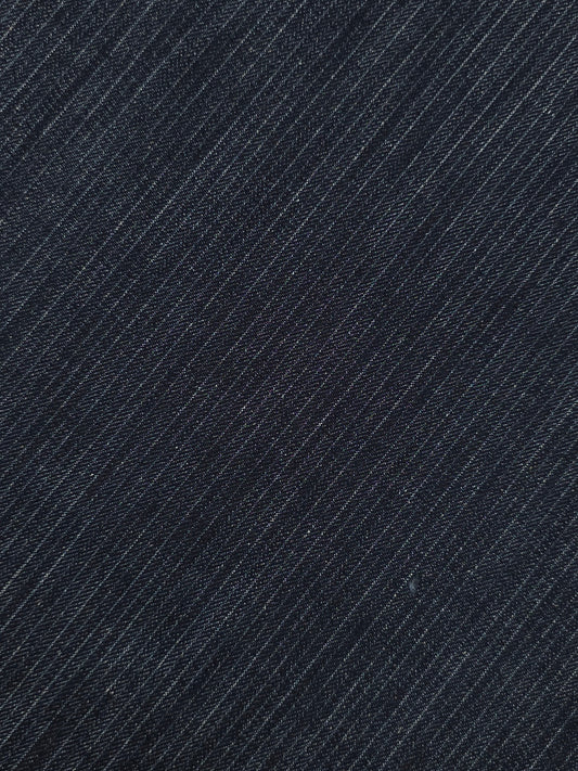 Charcoal Navy Pinstripe Twill Denim